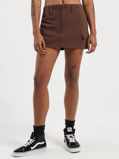 Rupture Mini Skirt in Rain Drum