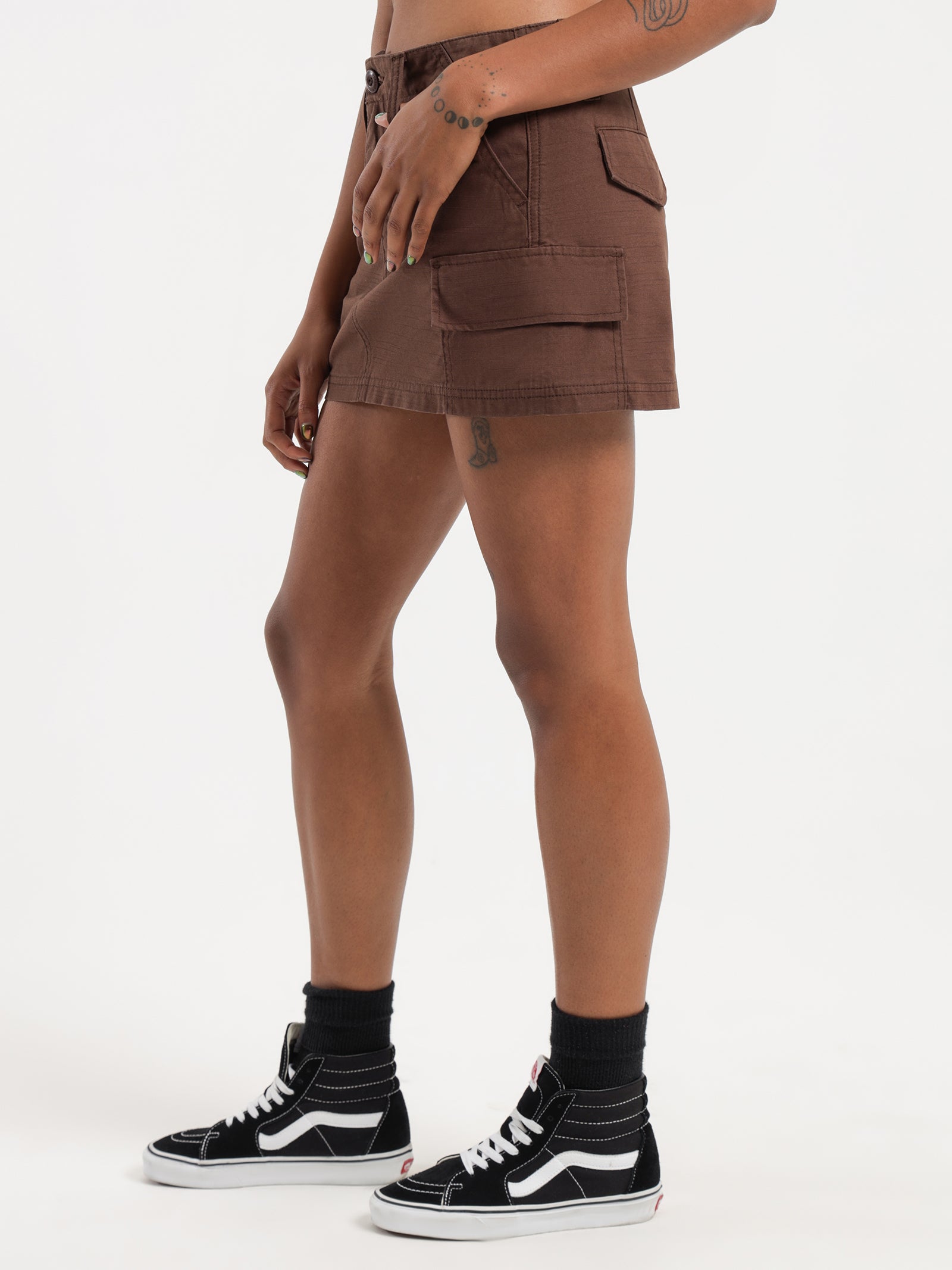 Rupture Mini Skirt in Rain Drum