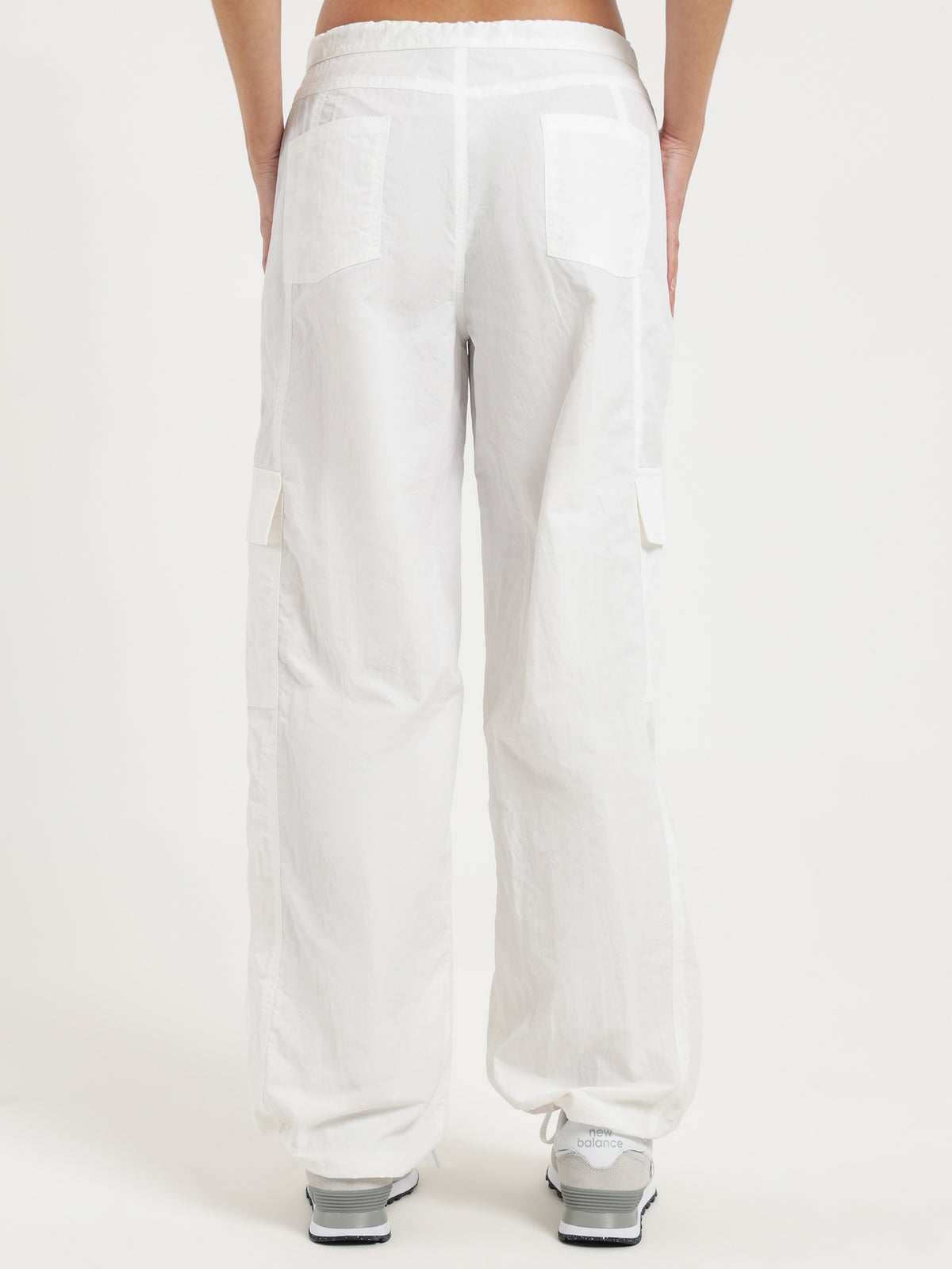 Beyond Her Parachute Cargo Pants in White | Off White