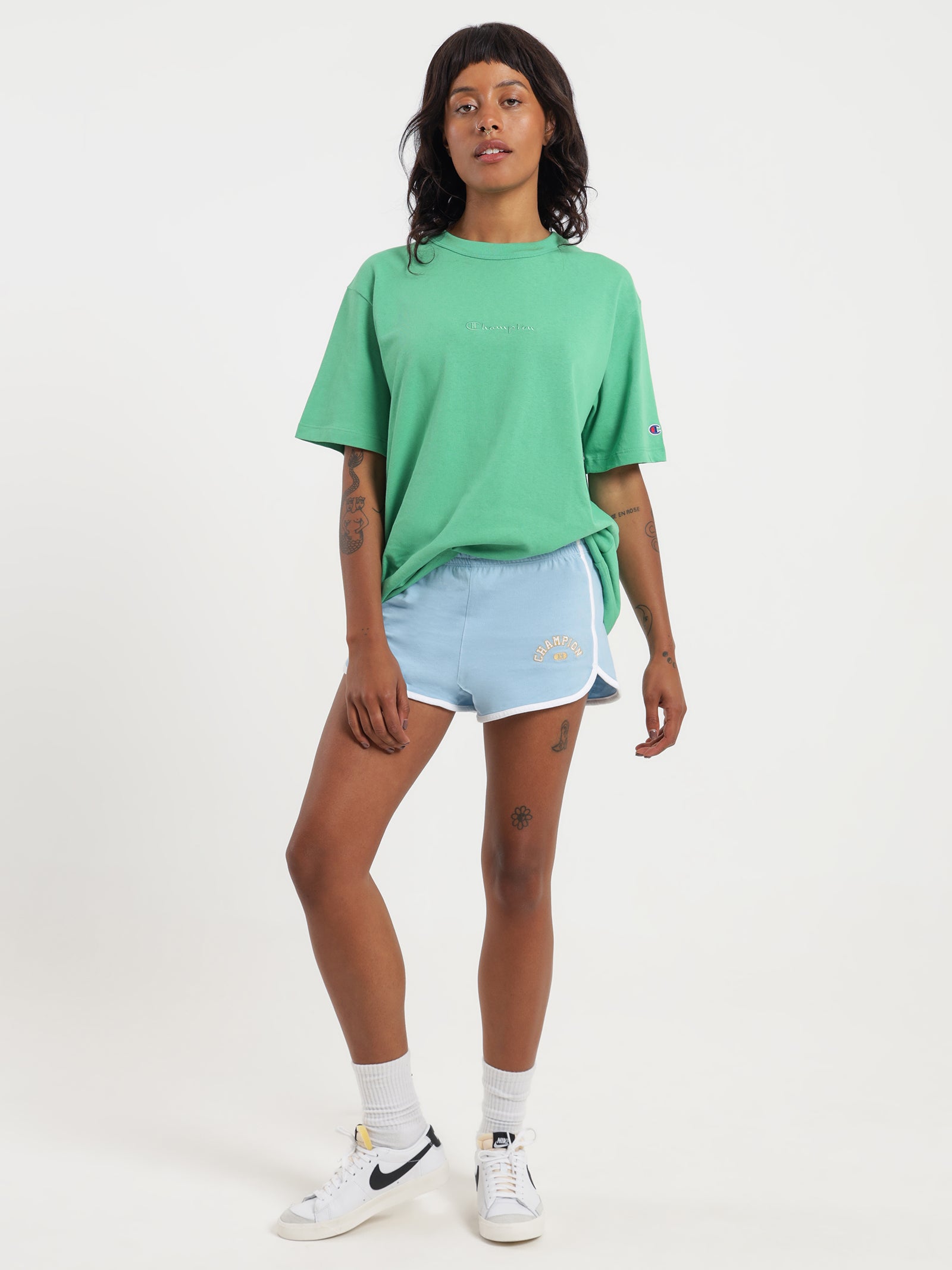 Heritage Oversized T-Shirt in Green Crisp