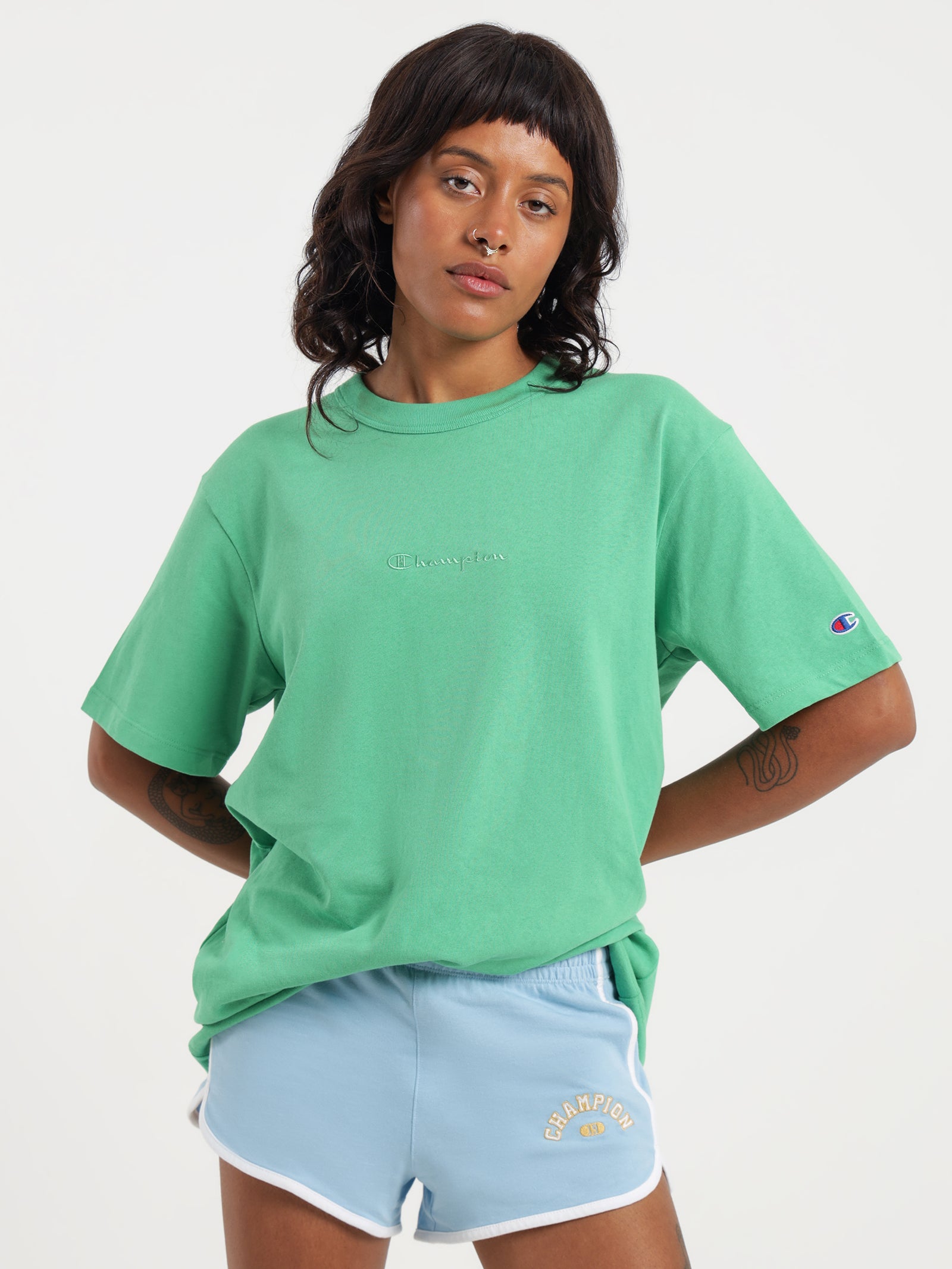 Heritage Oversized T-Shirt in Green Crisp