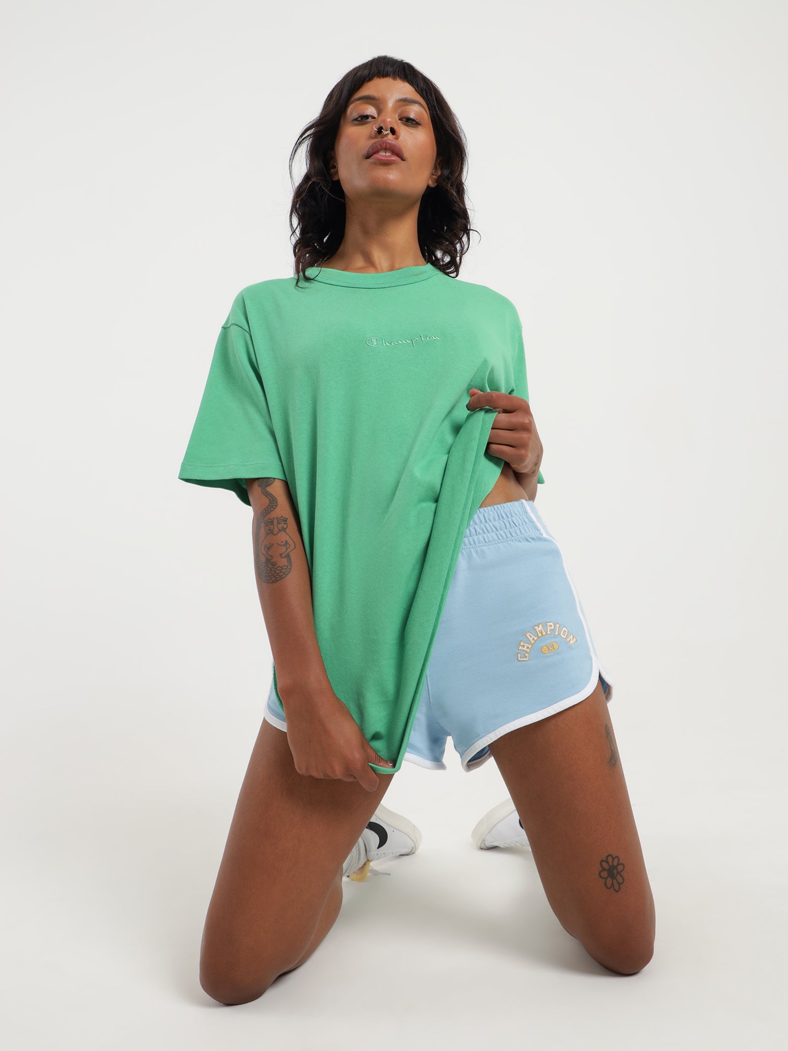 Heritage Oversized T-Shirt in Green Crisp