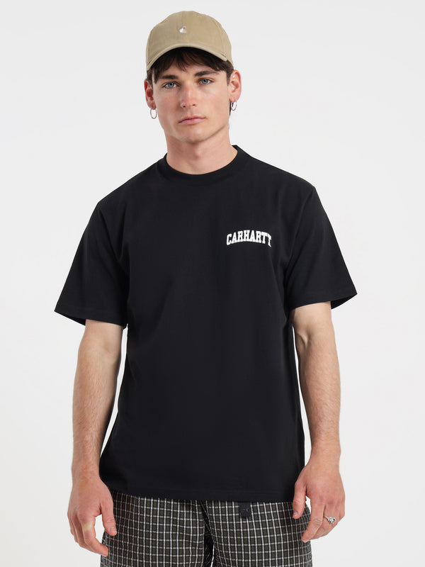 Carhartt wip University Script T-Shirt in Black & White | Glue Store