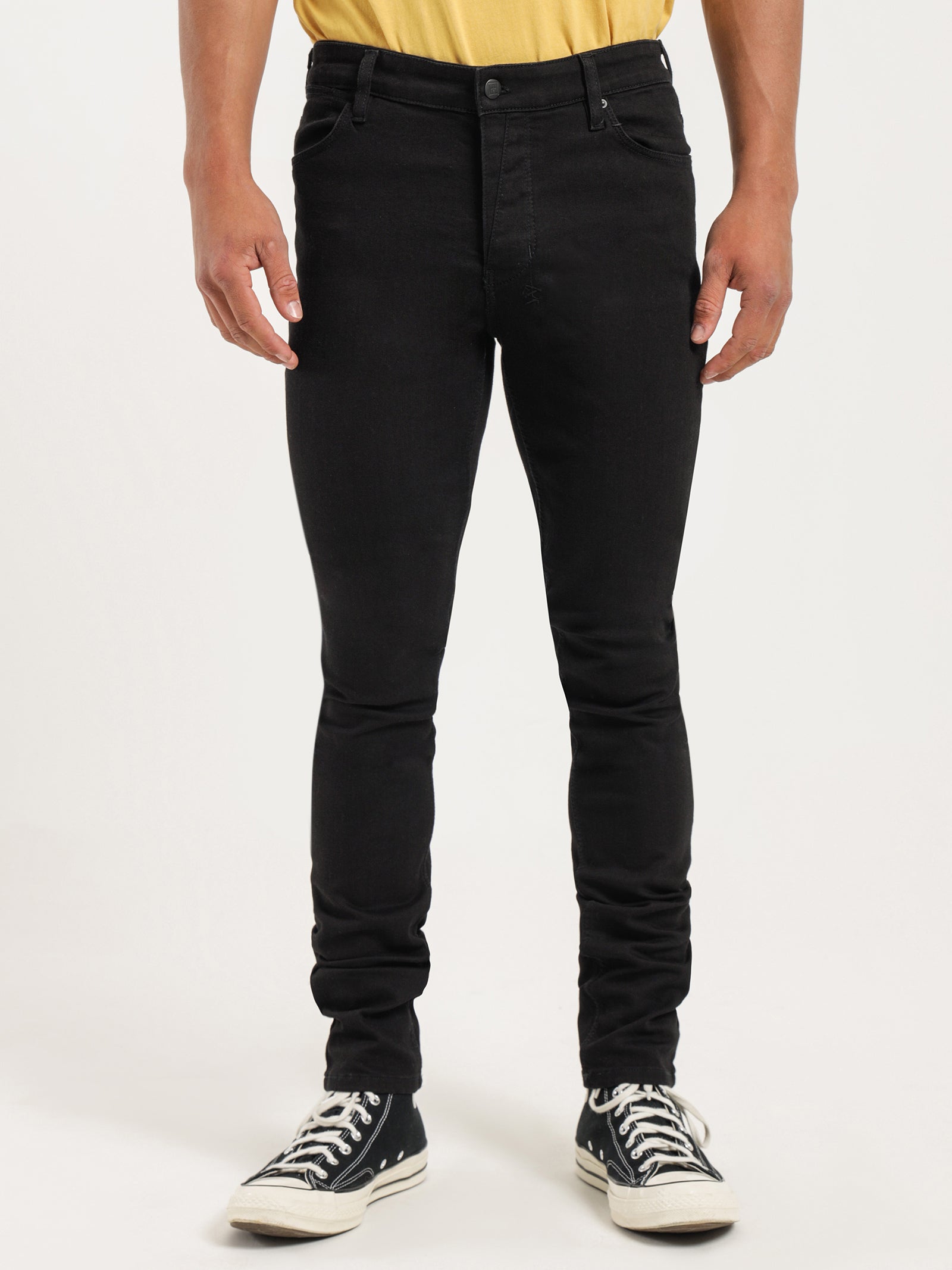 Ksubi Van Winkle Skinny Jeans in Black Rebel Black | Glue Store