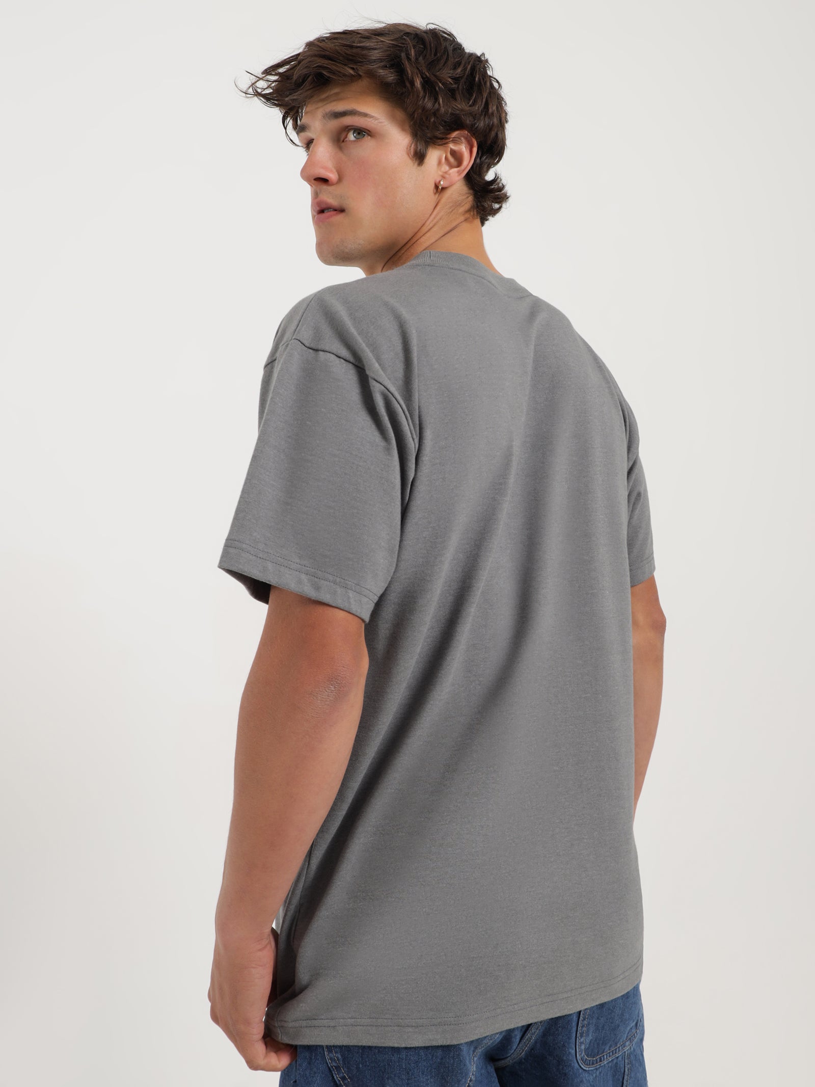 Mens SS Heavyweight T-Shirt in Grey