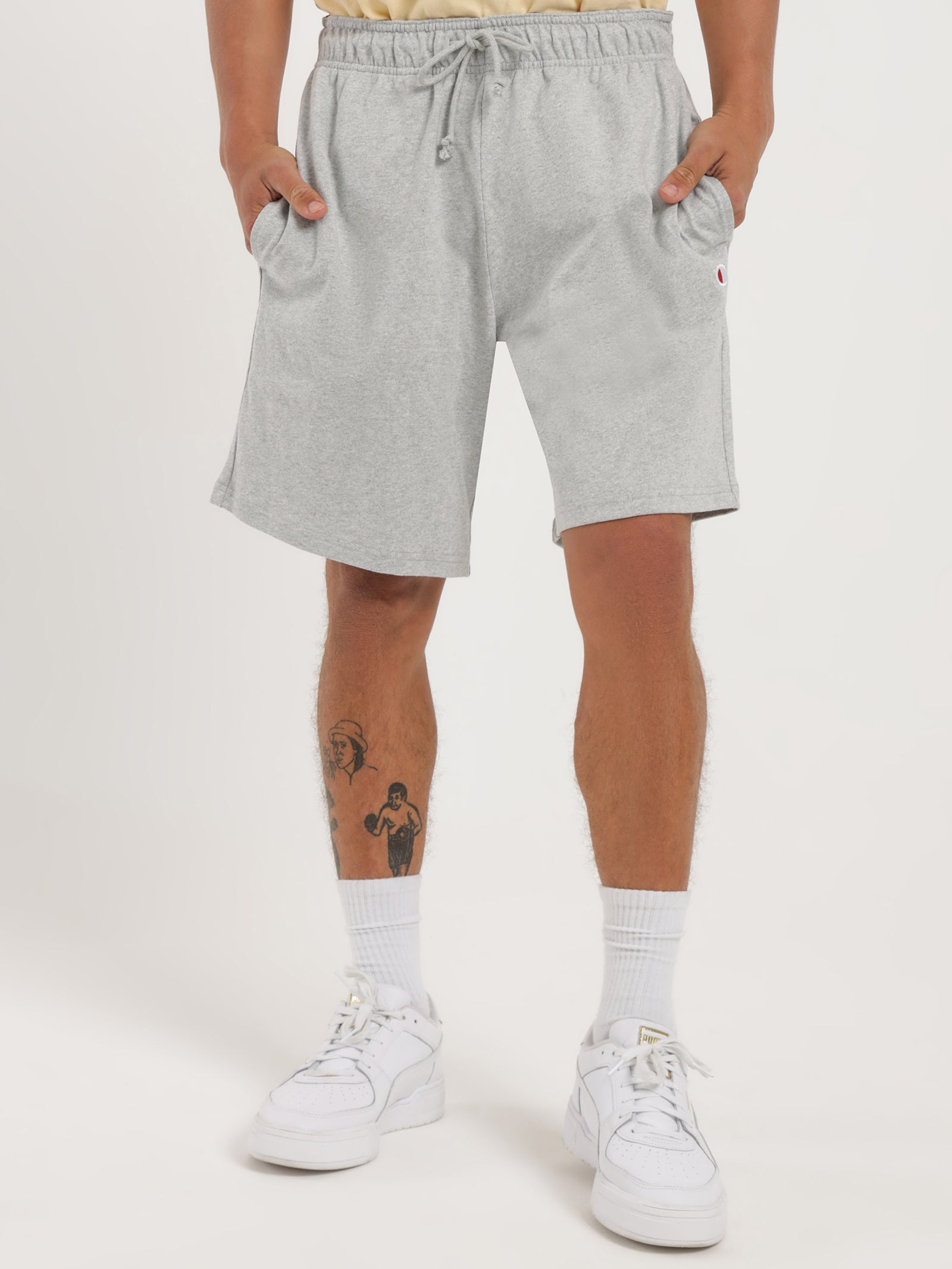 Heavyweight Jersey Shorts in Oxford Heather