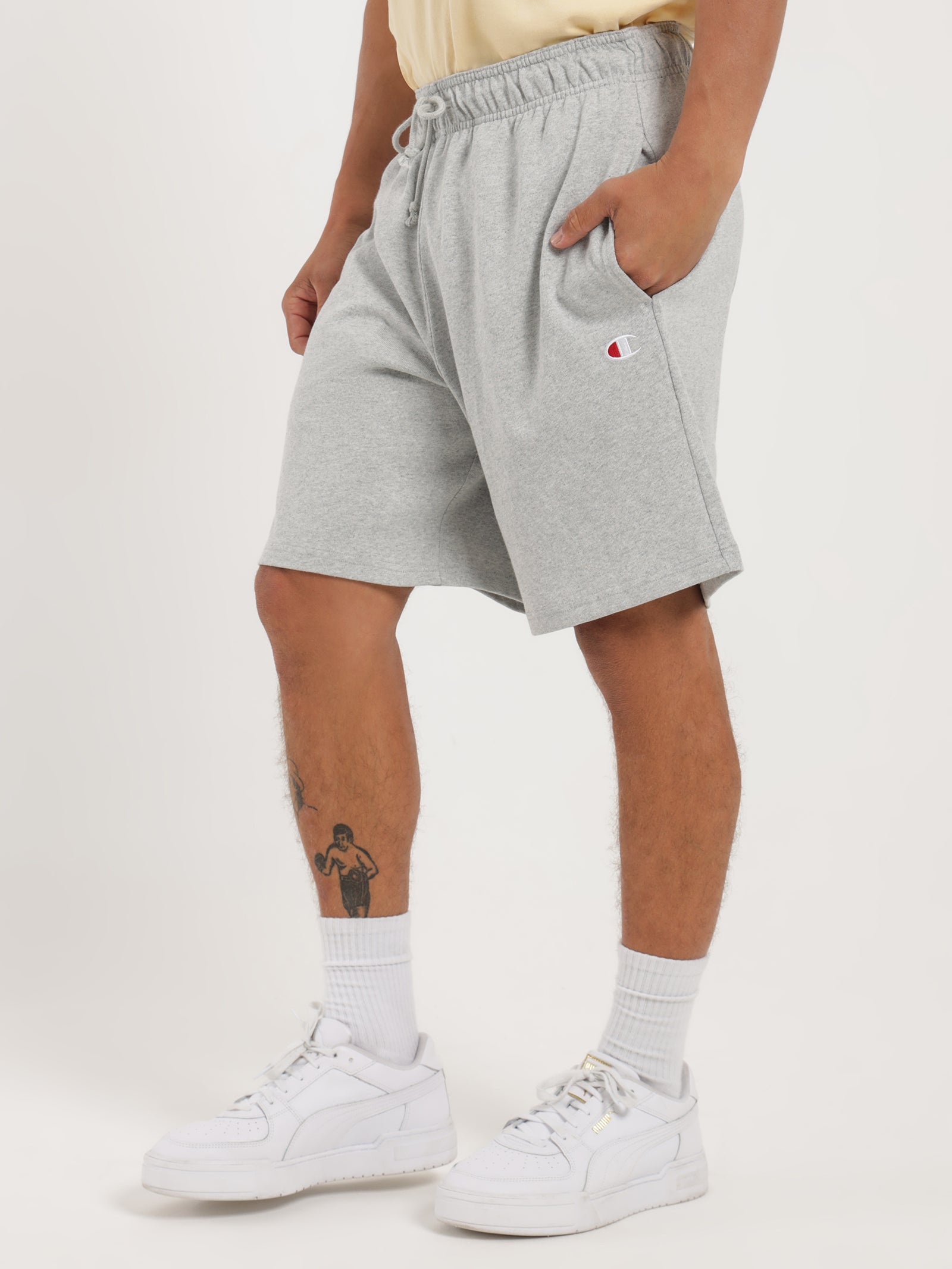 Heavyweight Jersey Shorts in Oxford Heather