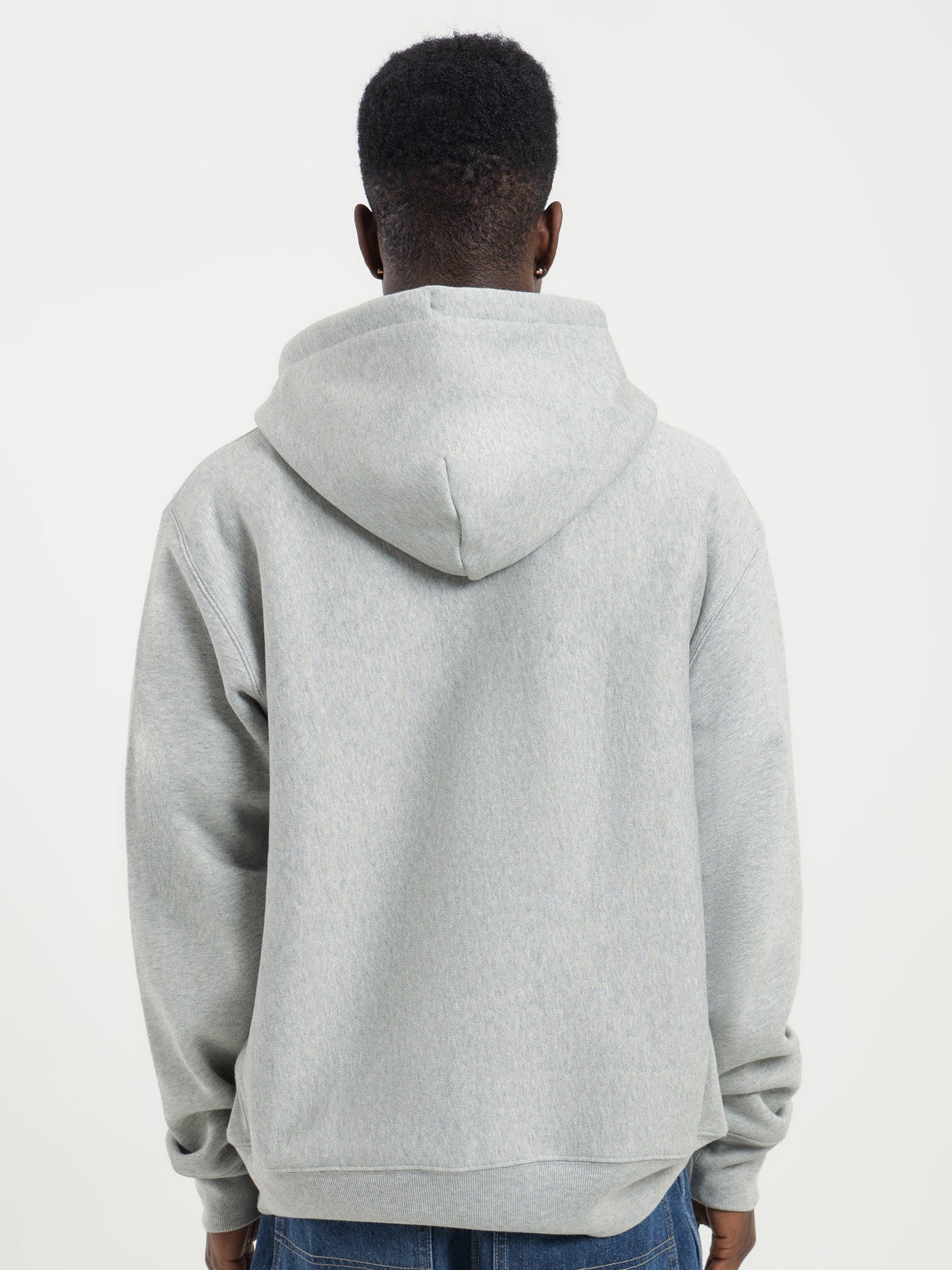 Reverse Weave Full Zip Hoodie in Grey