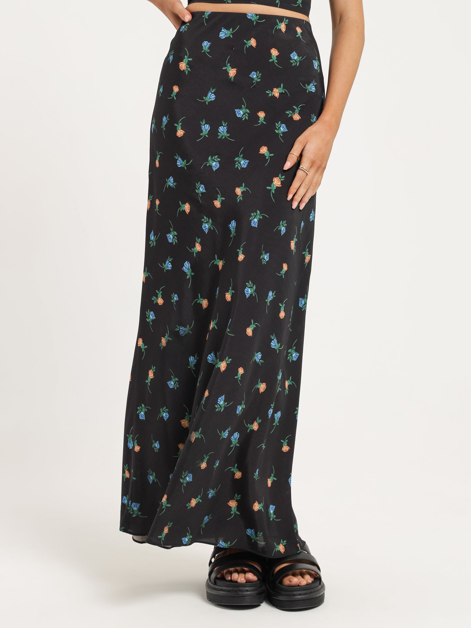 Lover Midi Skirt in Forget Me Not