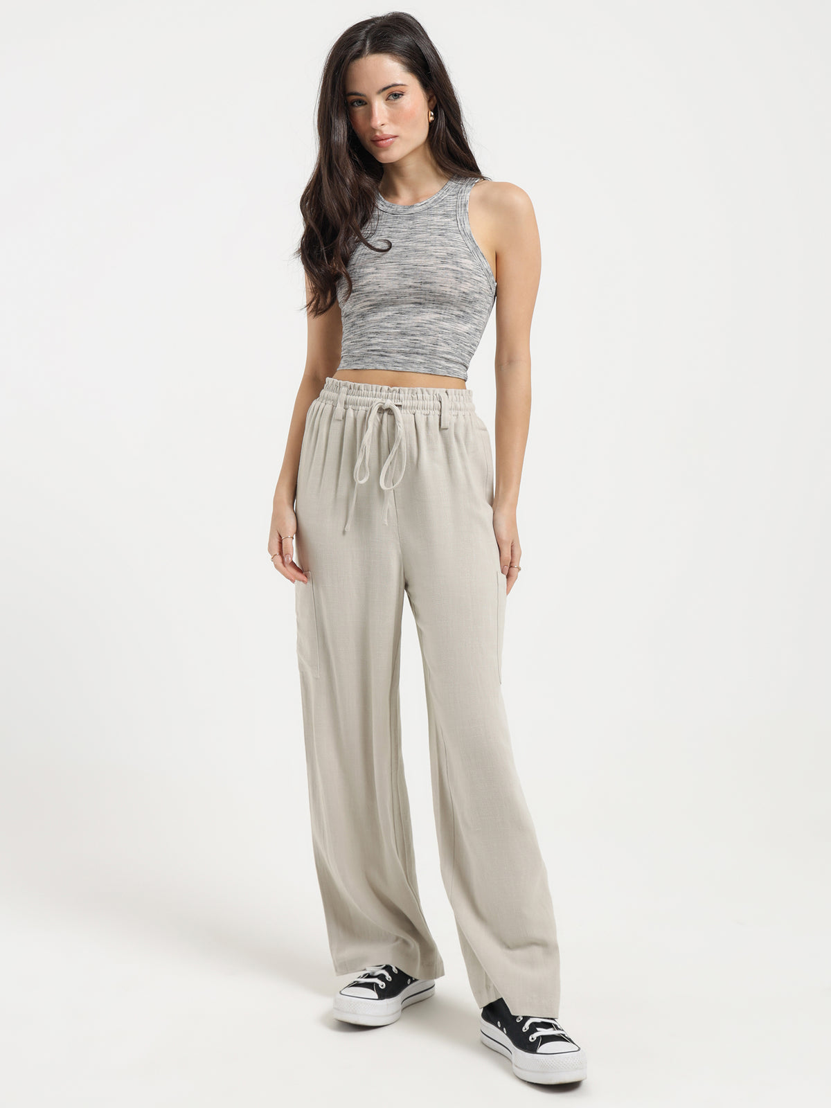 Beyond Her Koa Knit Tank Top in Grey Marle | Grey Marle