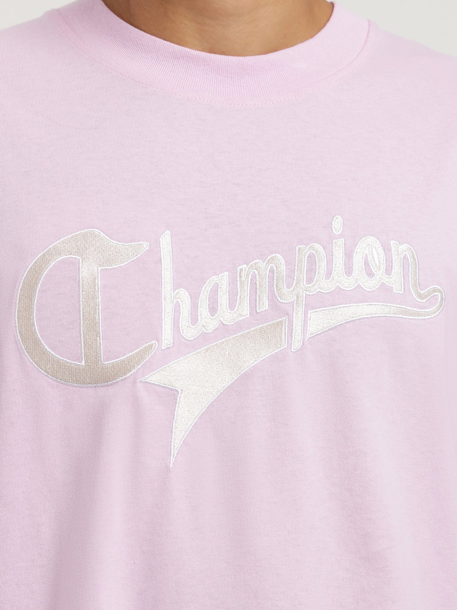 Heritage Cursive Logo T-Shirt in Pink Posy