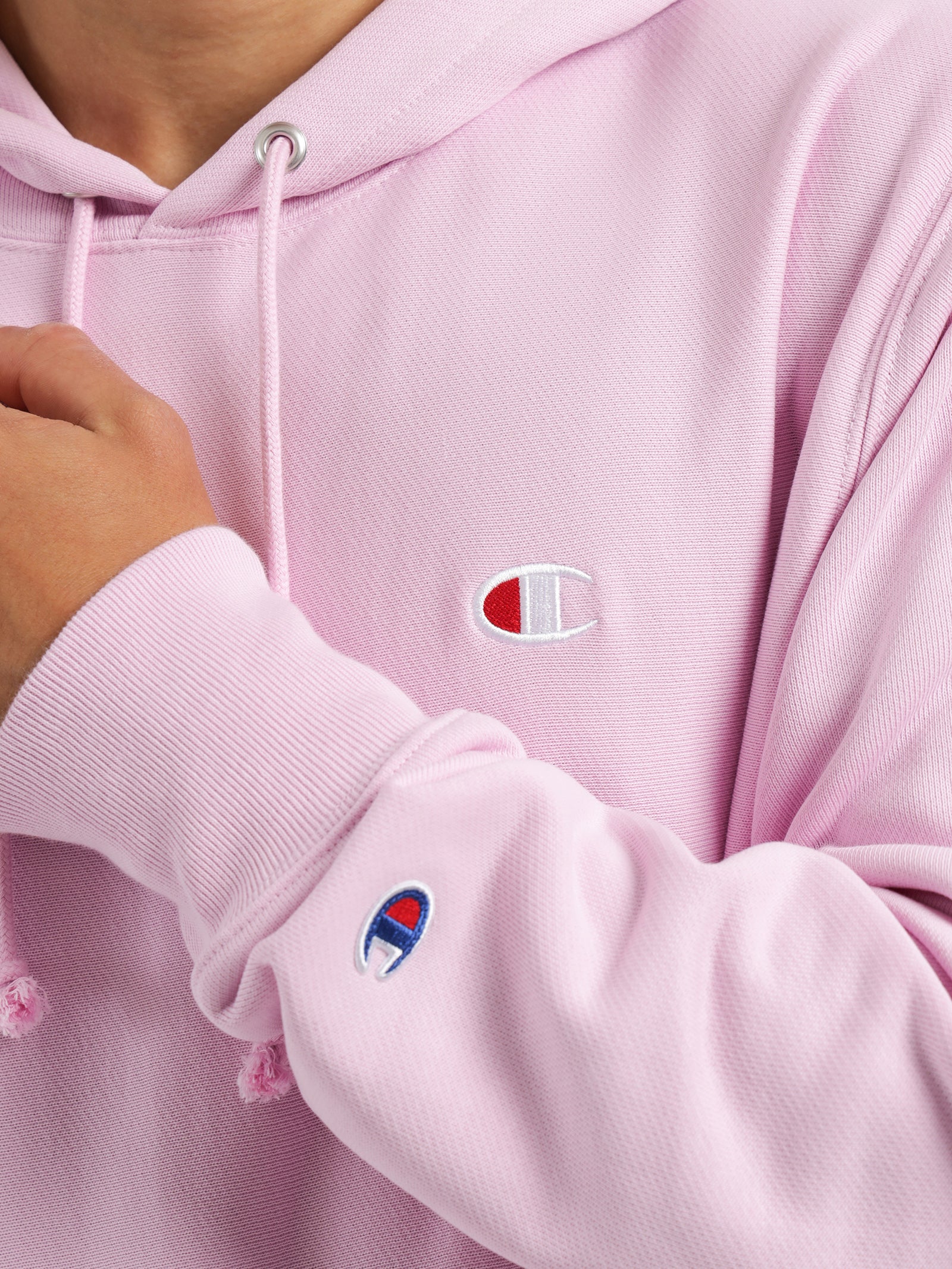 Champion Reverse Weave French Terry Hoodie in Pink Posy | Glue Store