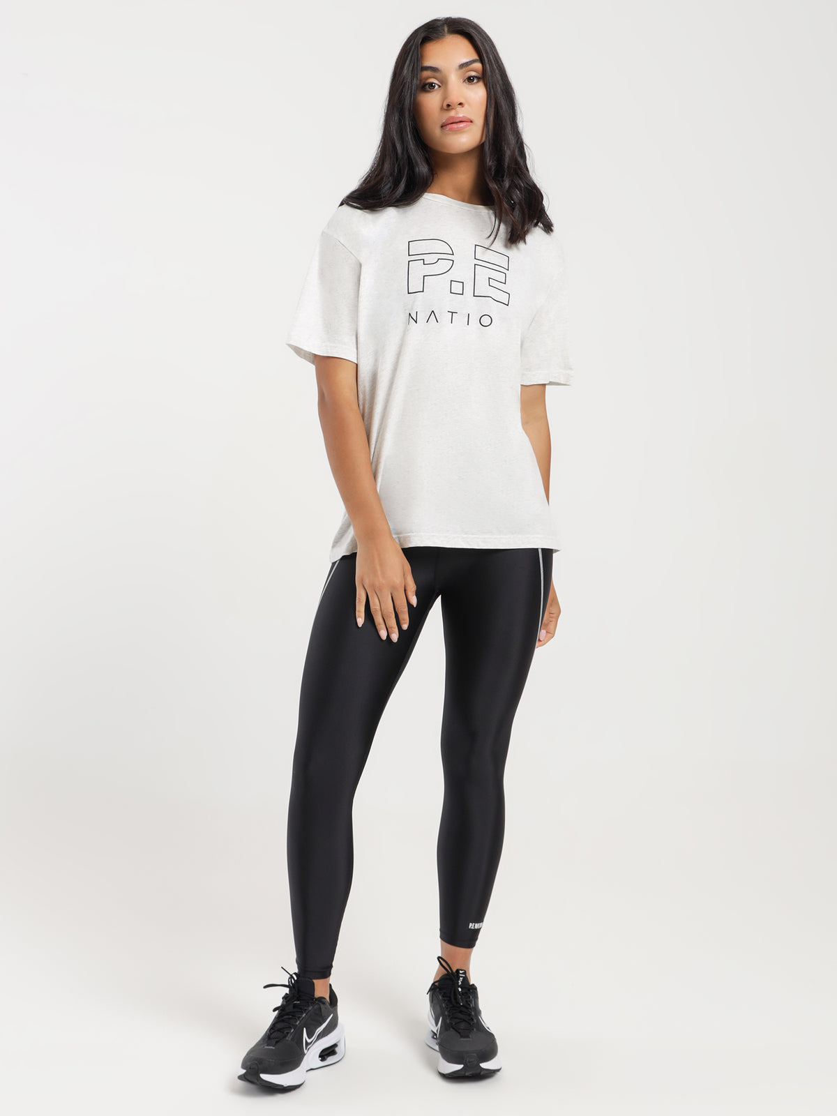 Pe Nation Heads Up T-Shirt in Grey Marle | Grey Marle