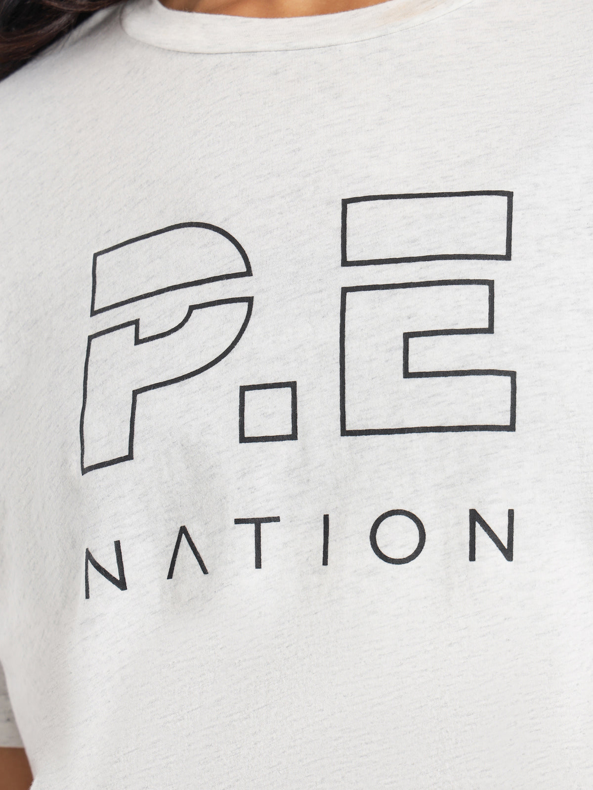 Pe Nation Heads Up T-Shirt in Grey Marle | Grey Marle