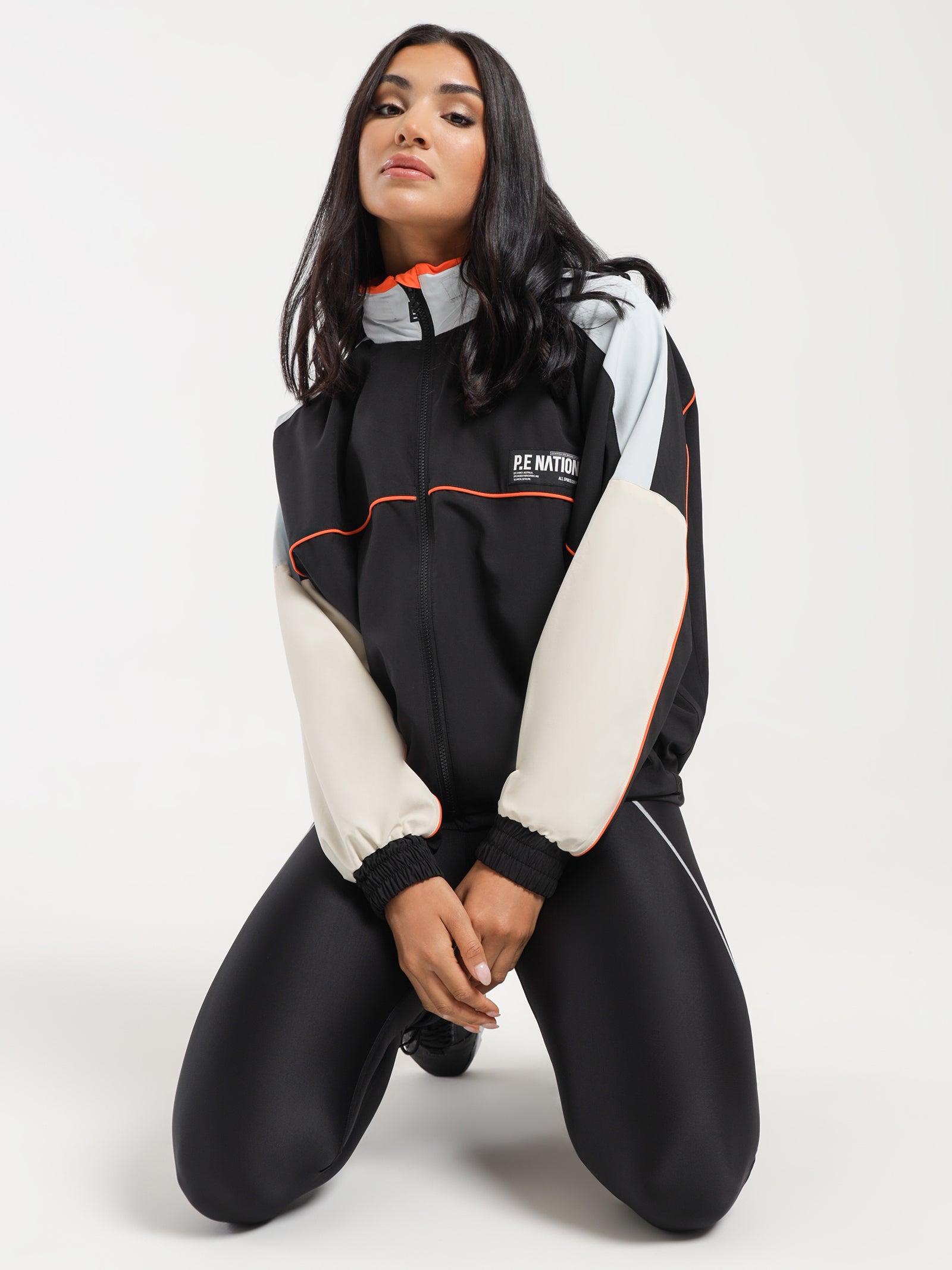 Puma XTG Track Jacket Women's Black White Active Wear Full Zip Top