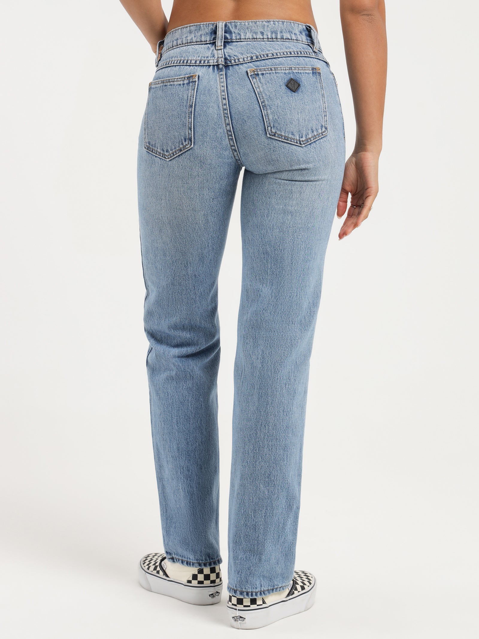 Low Straight Harley Jeans in Mid Vintage Blue - Glue Store