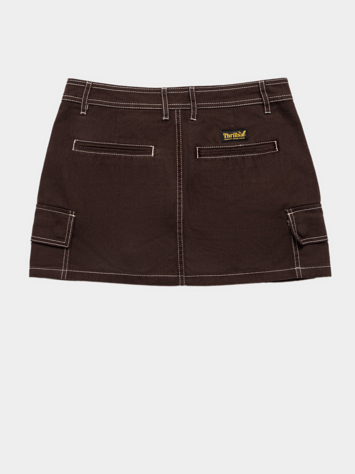 Thrills Rift Cargo Mini Skirt in Postal Brown | Postal Bro