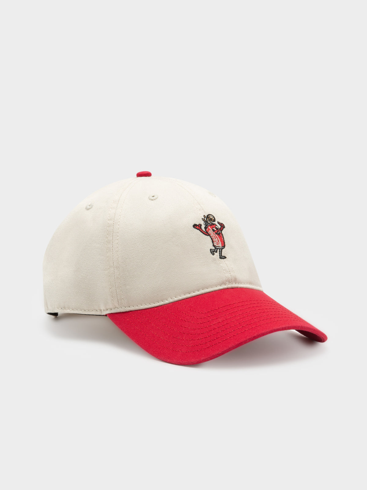 American Needle Happy Coke Ball Cap in White & Red | White/Red