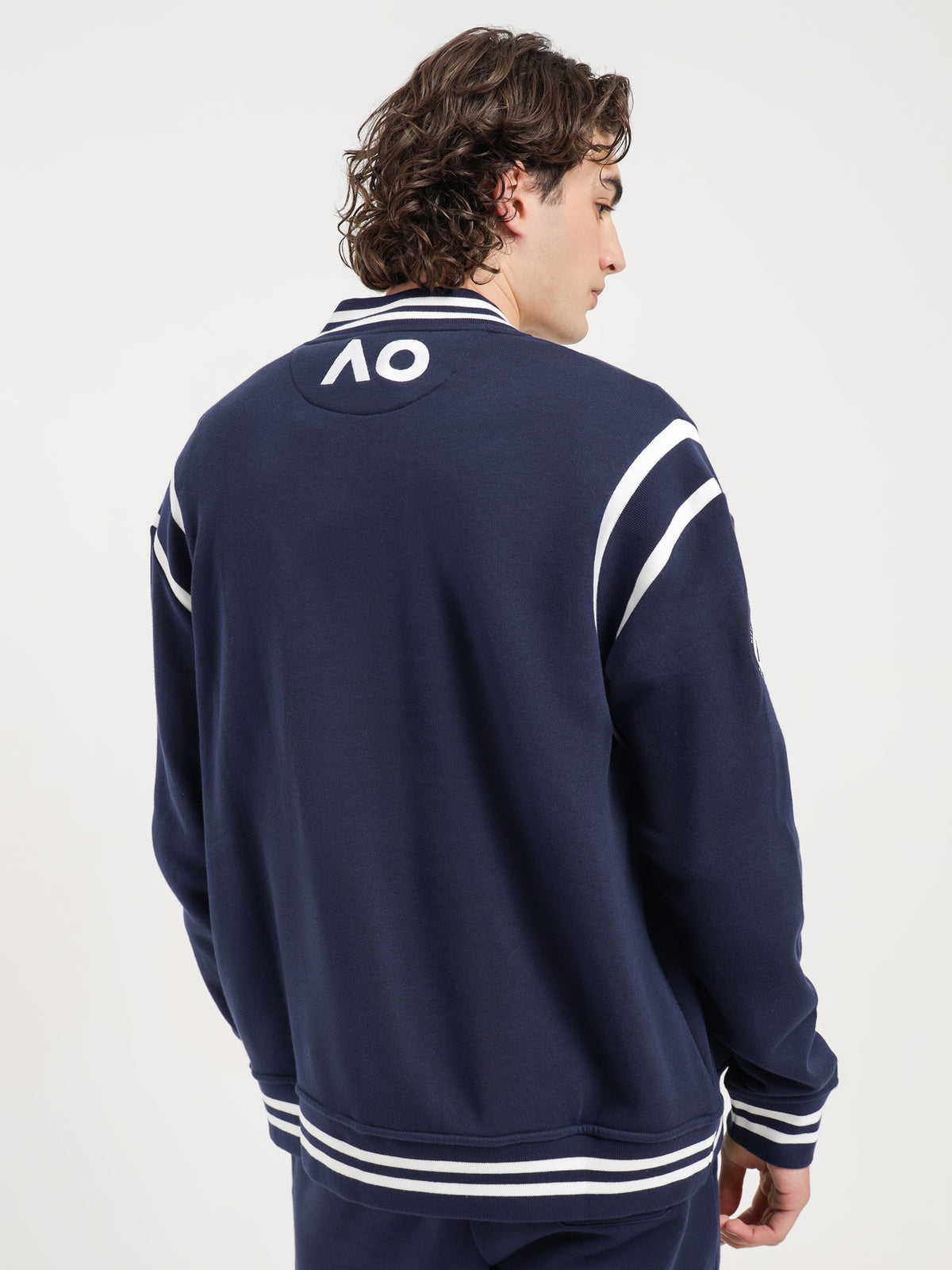 Polo Ralph Lauren AO Long Sleeve Varsity Jacket in Navy | Navy