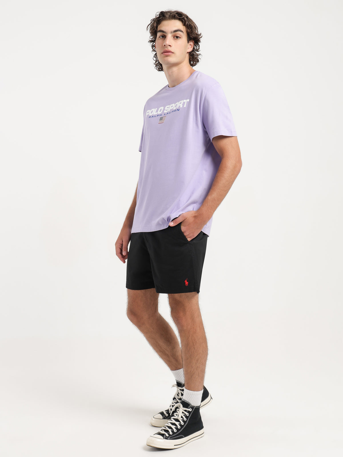 Polo Ralph Lauren Sport Logo T-Shirt in Sky Lavender | Lavender