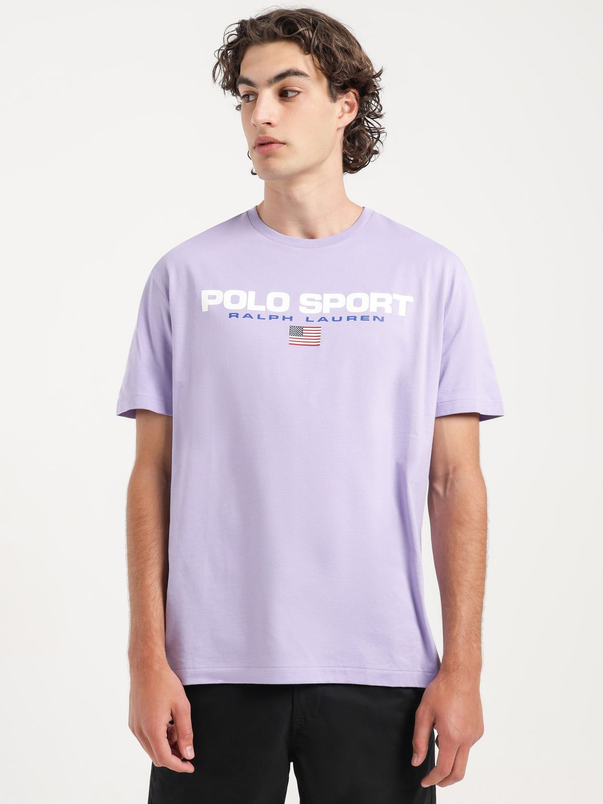 Polo Ralph Lauren Sport Logo T-Shirt in Sky Lavender | Lavender