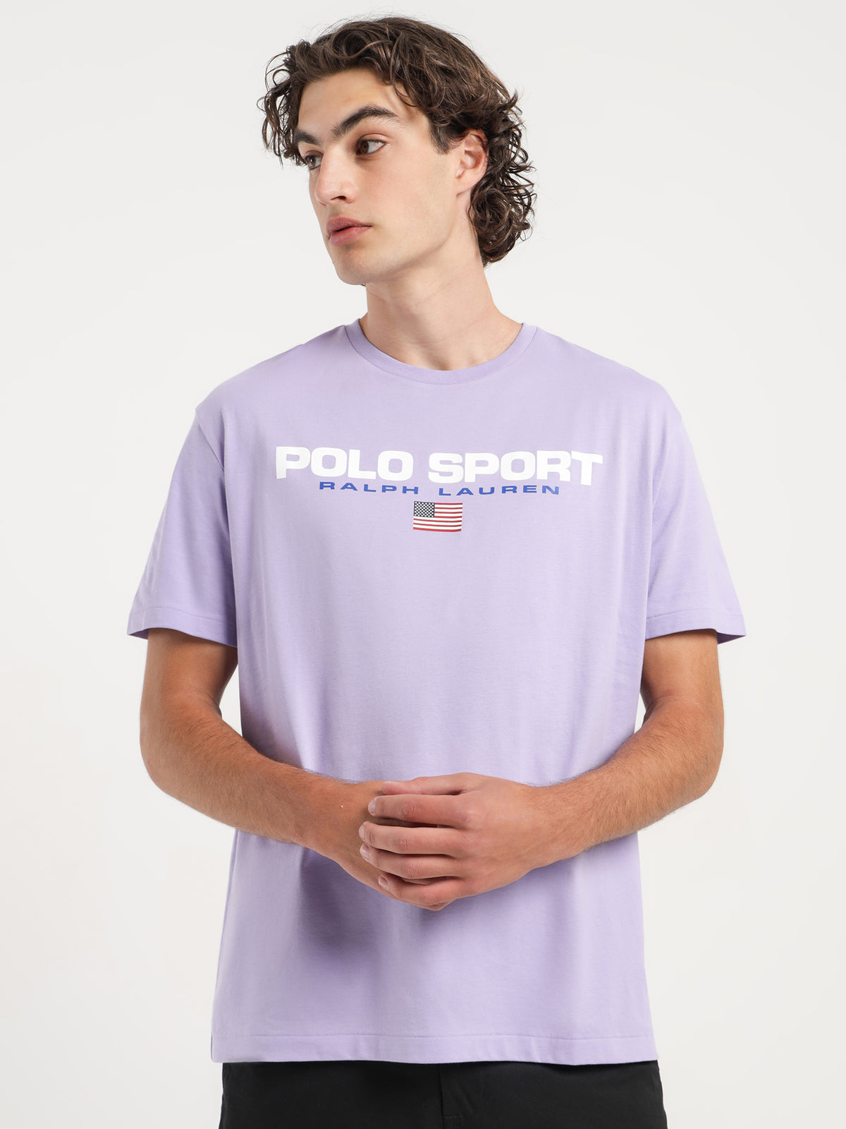 Polo Ralph Lauren Sport Logo T-Shirt in Sky Lavender | Lavender