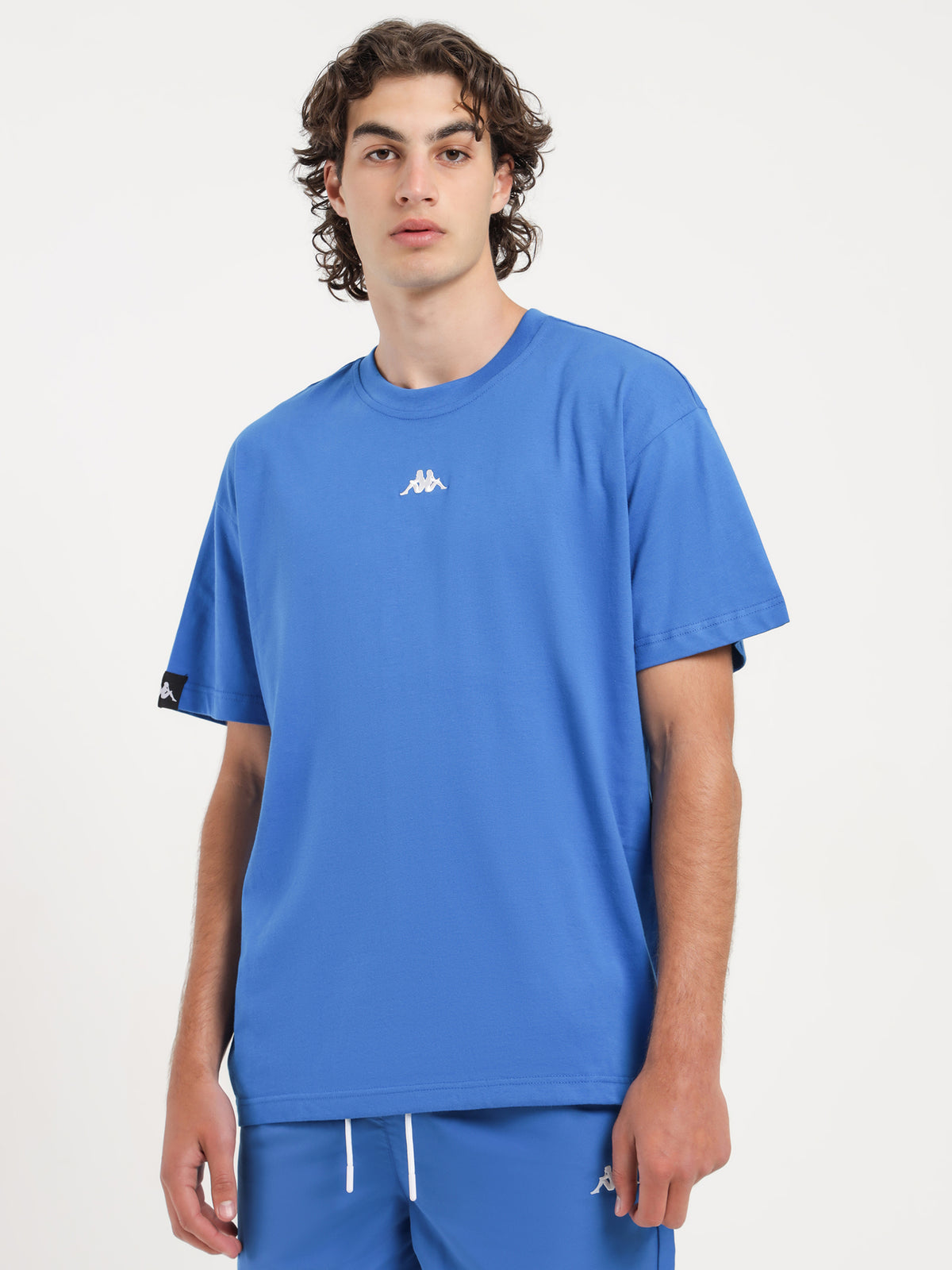 Kappa Authentic Hey T-Shirt in Royal Blue | A00 Blue Royal - White Bright