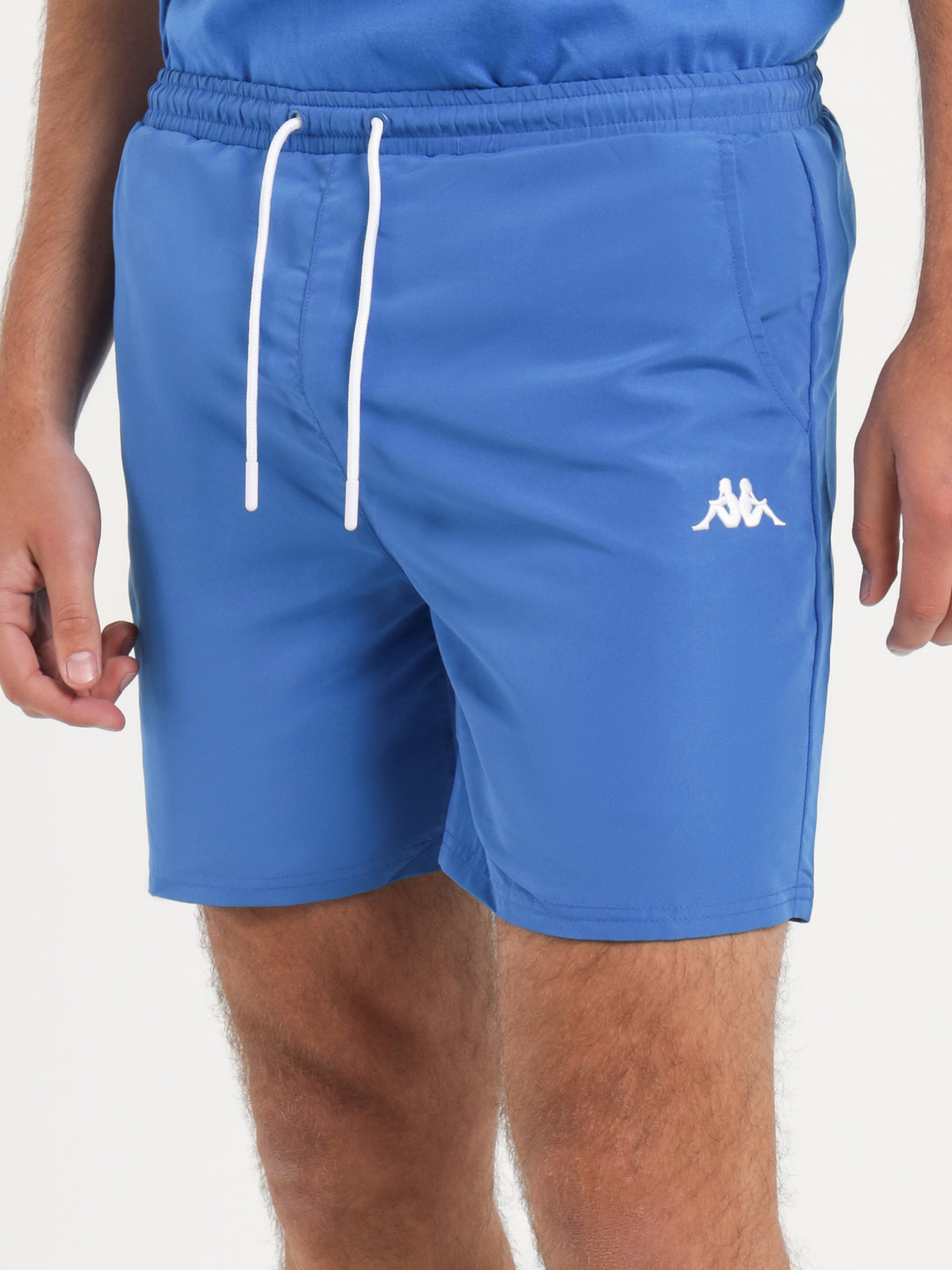 Kappa Authentic Hylon Shorts in Royal Blue | A00 Blue Royal - White Bright