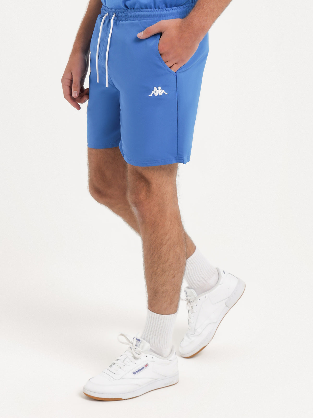 Kappa Authentic Hylon Shorts in Royal Blue | A00 Blue Royal - White Bright