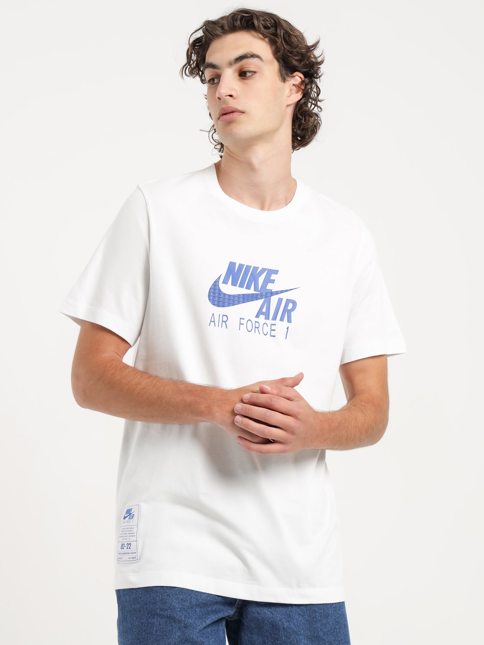 Nike Sportswear AF1 T-Shirt in White White | Glue Store