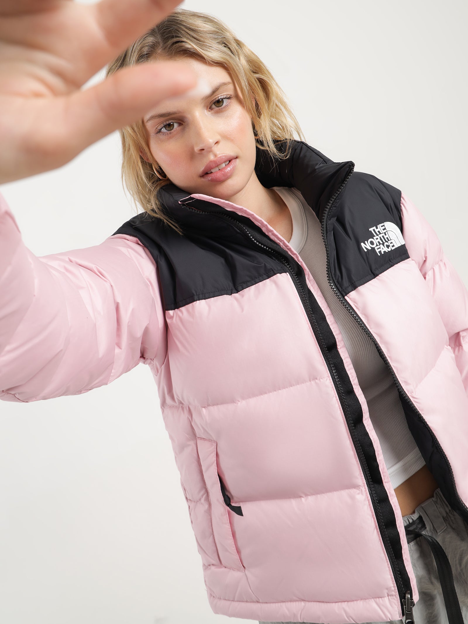 1996 Retro Nuptse Jacket in Cameo Pink