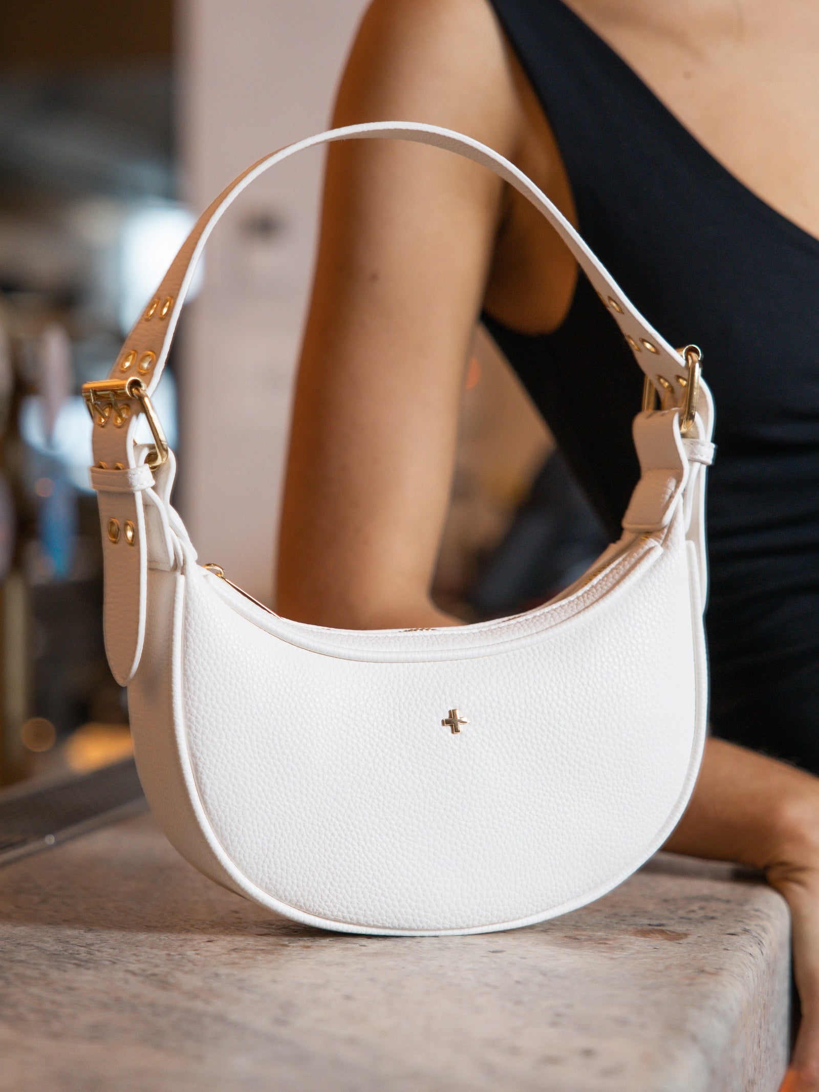 Buy Accessorize London Women Faux Leather White Mini Purse Sling Bag Online