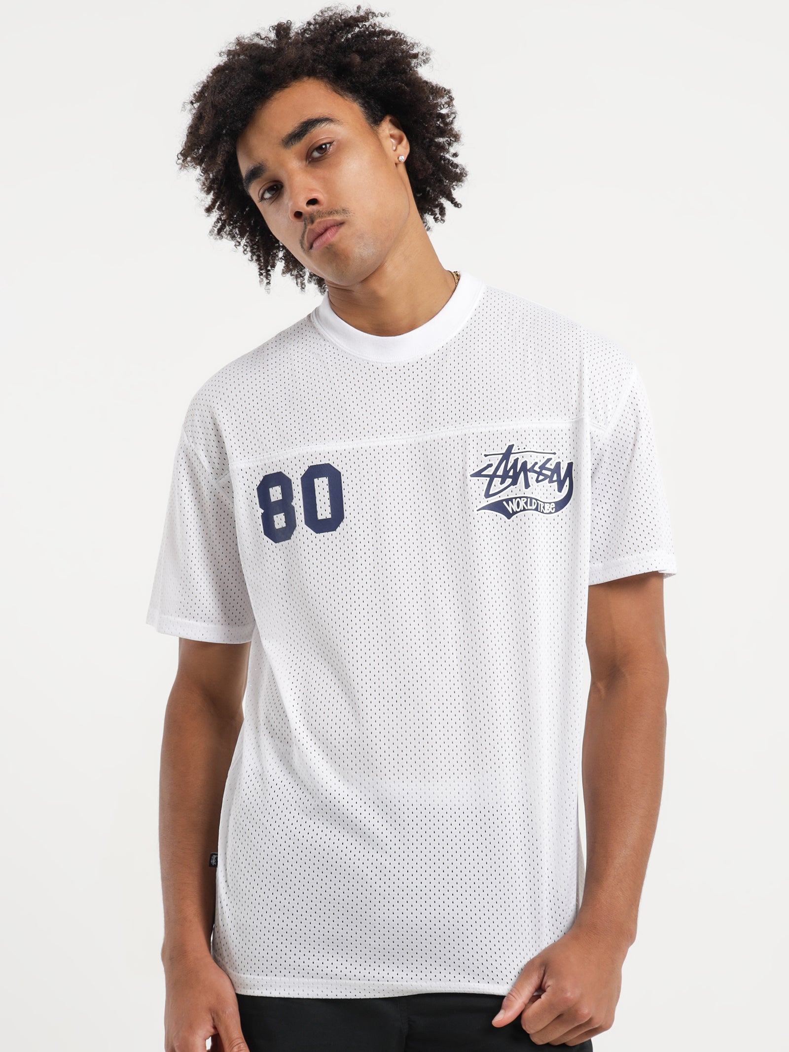 Stussy Stussy Slugger Mesh Jersey in White White | Glue Store