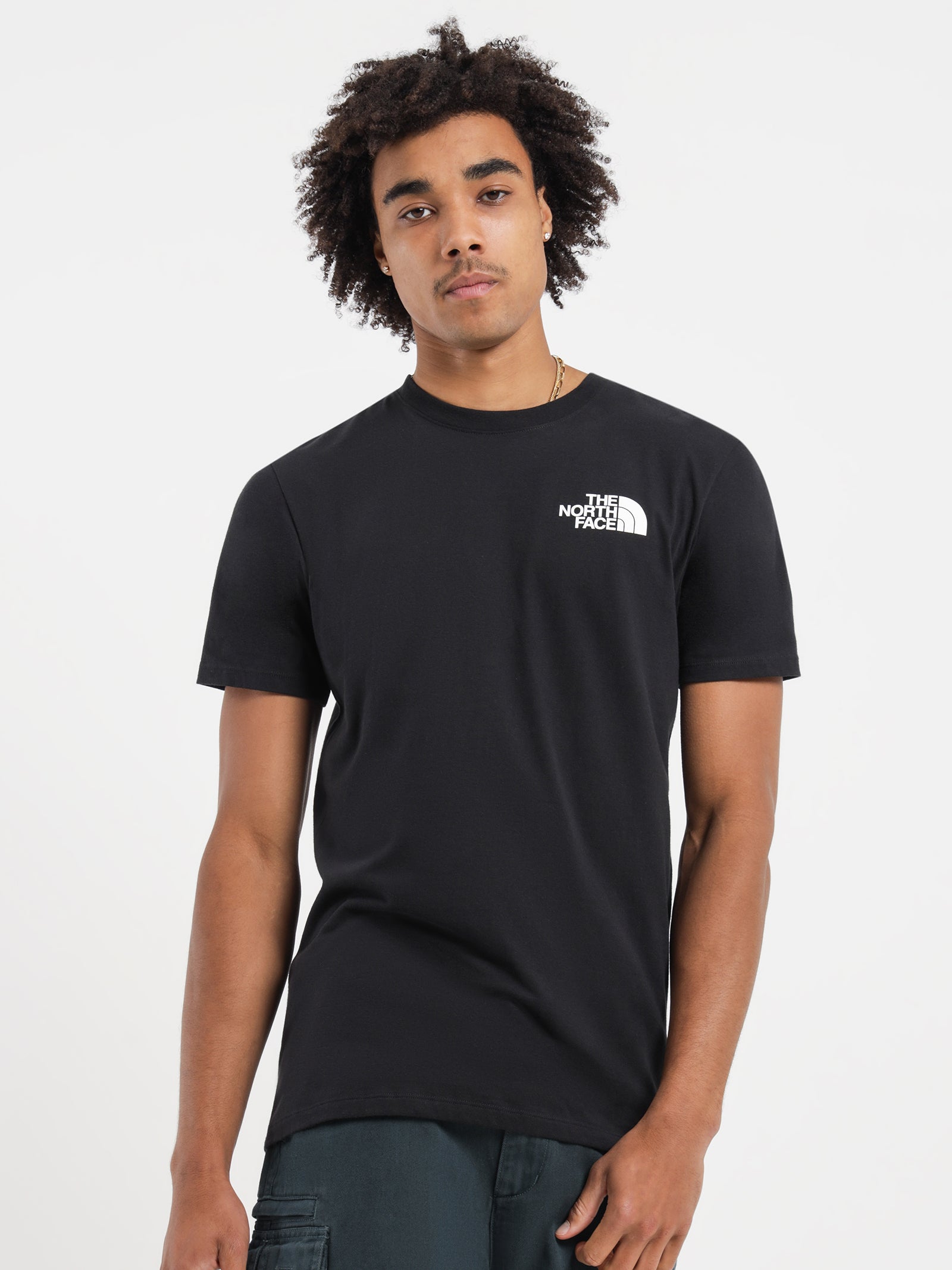 Mens SS Printed Box NSE T-Shirt in Black