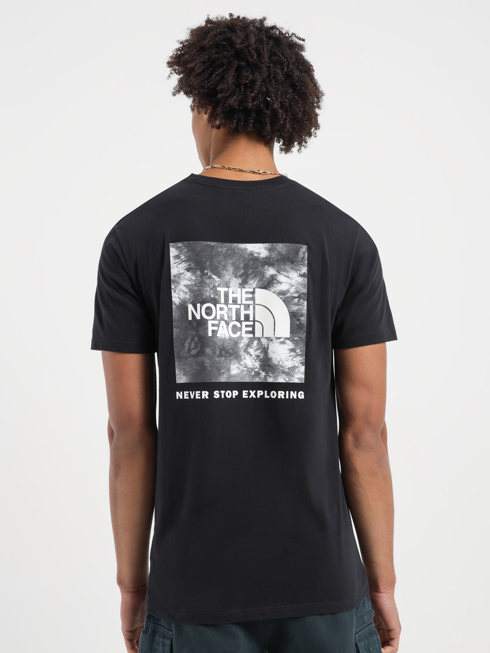 Mens SS Printed Box NSE T-Shirt in Black