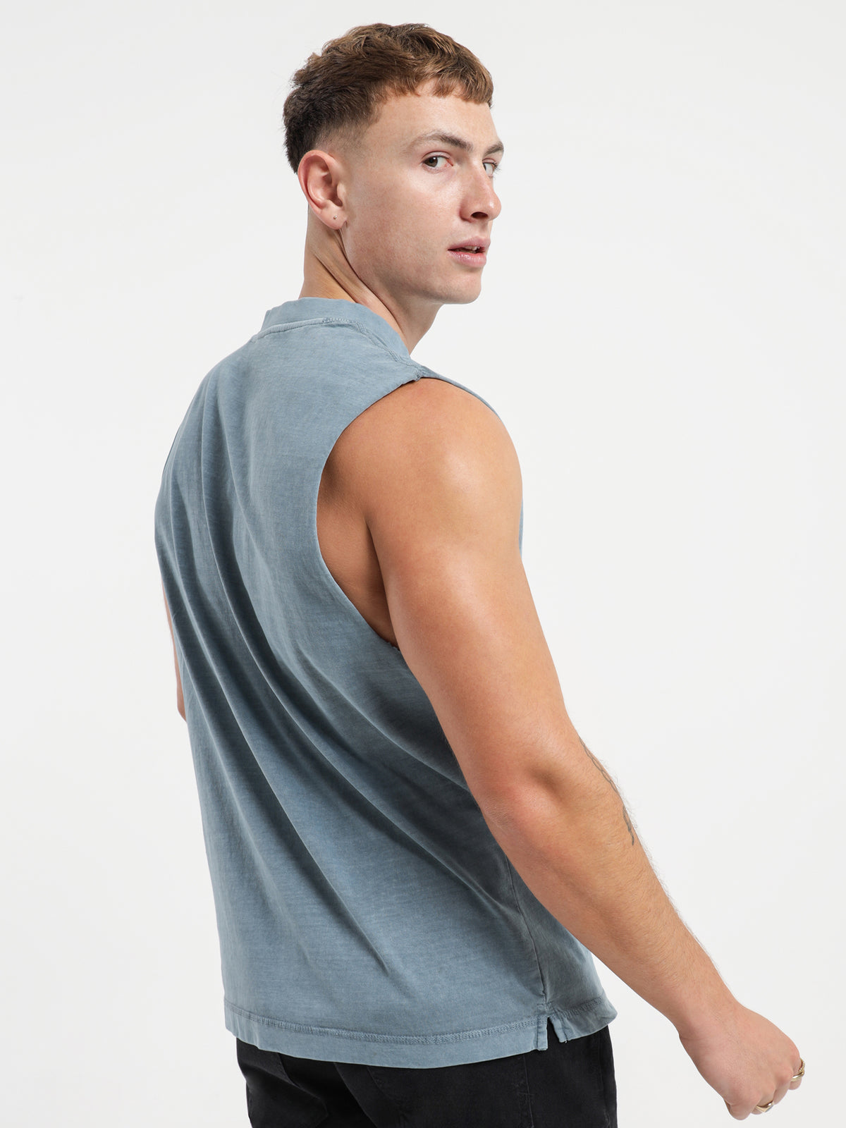 Article One Tonal Logo Muscle in Blue | Naval Blue