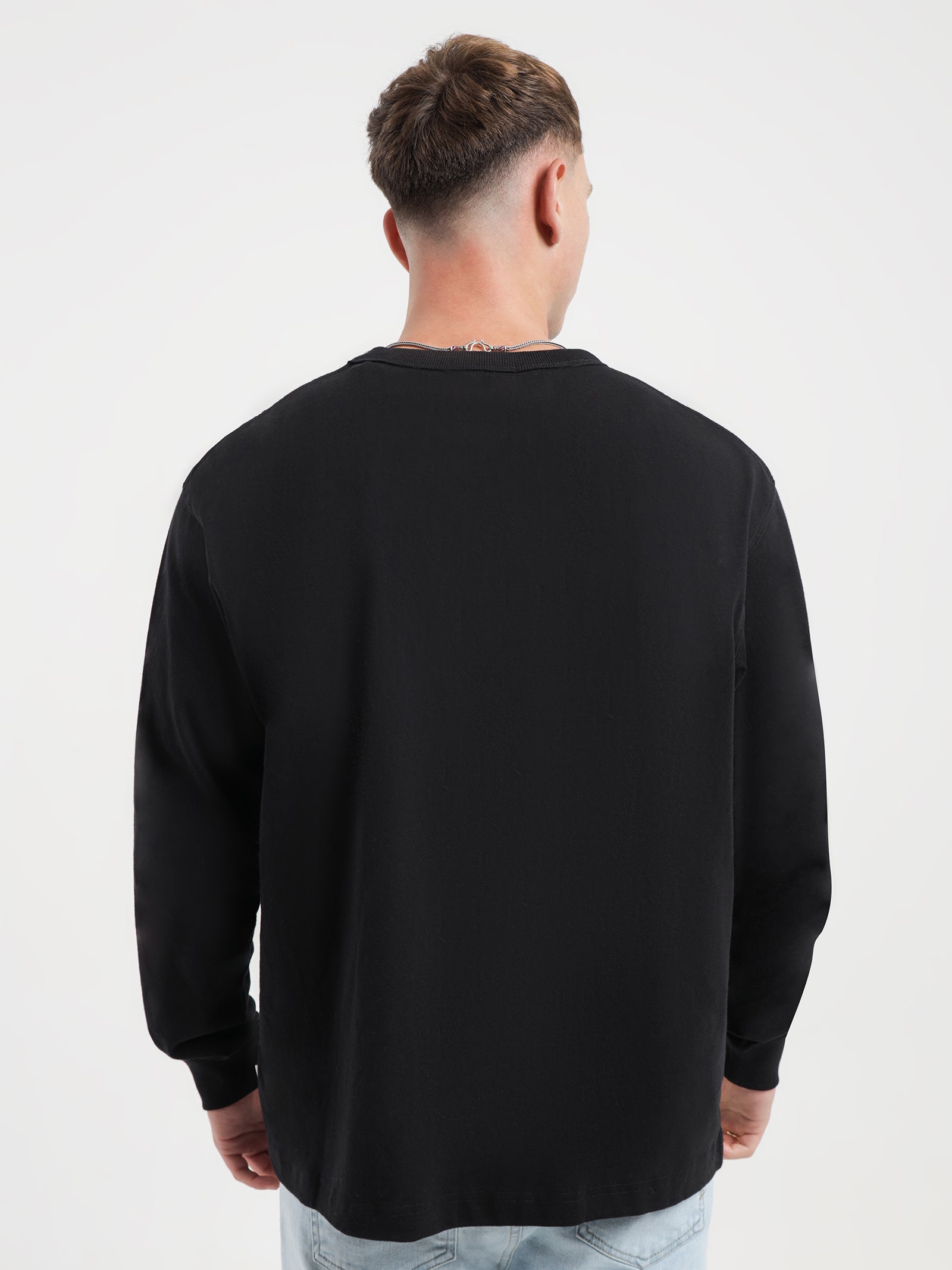 Article one Heavyweight Long Sleeve Crew T-Shirt in Black | Glue Store