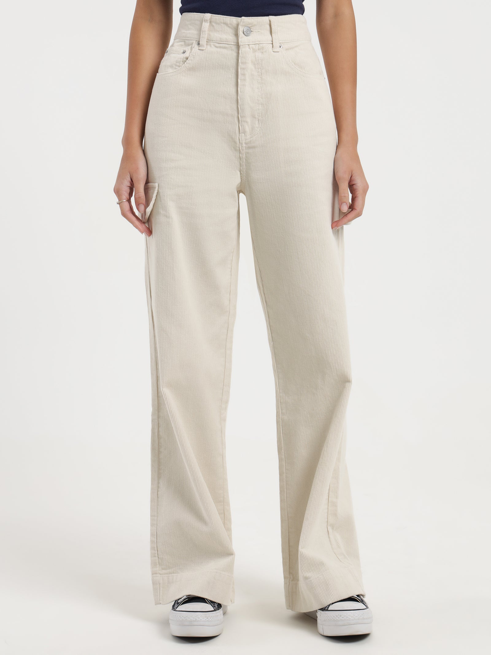 Ellis Cord Pants in Off White