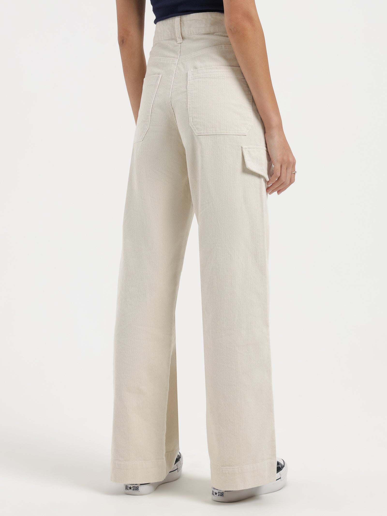 Ellis Cord Pants in Off White