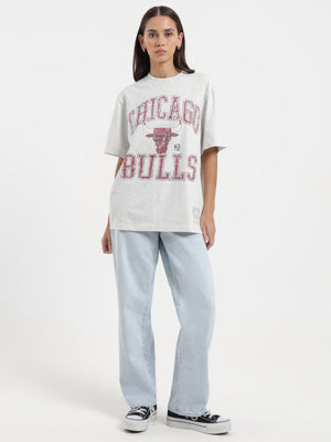 Chicago Bulls T-Shirt in Faded Black - Glue Store