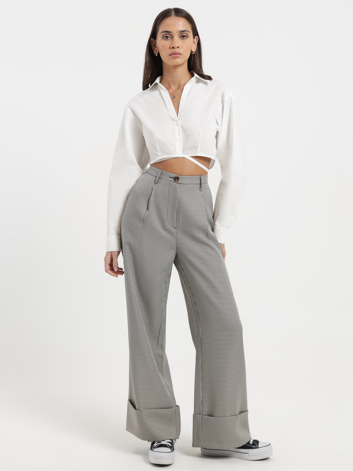 Beyond Her Brylee Tie Shirt in Off White | Off White