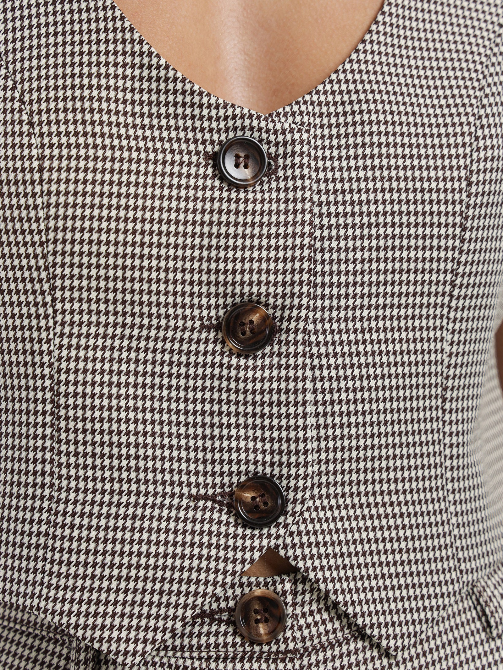 Cora Waistcoat in Houndstooth