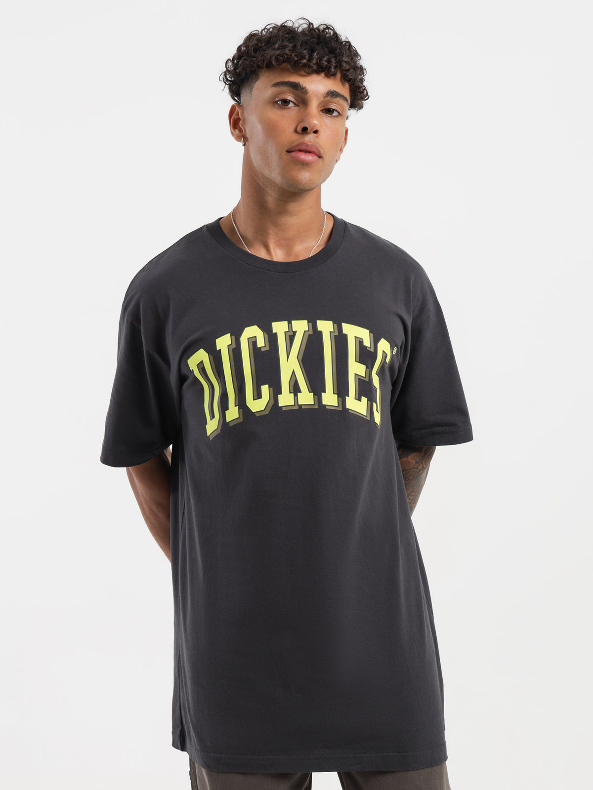 Dickies Long View T-Shirt in Charcoal | Charcoal