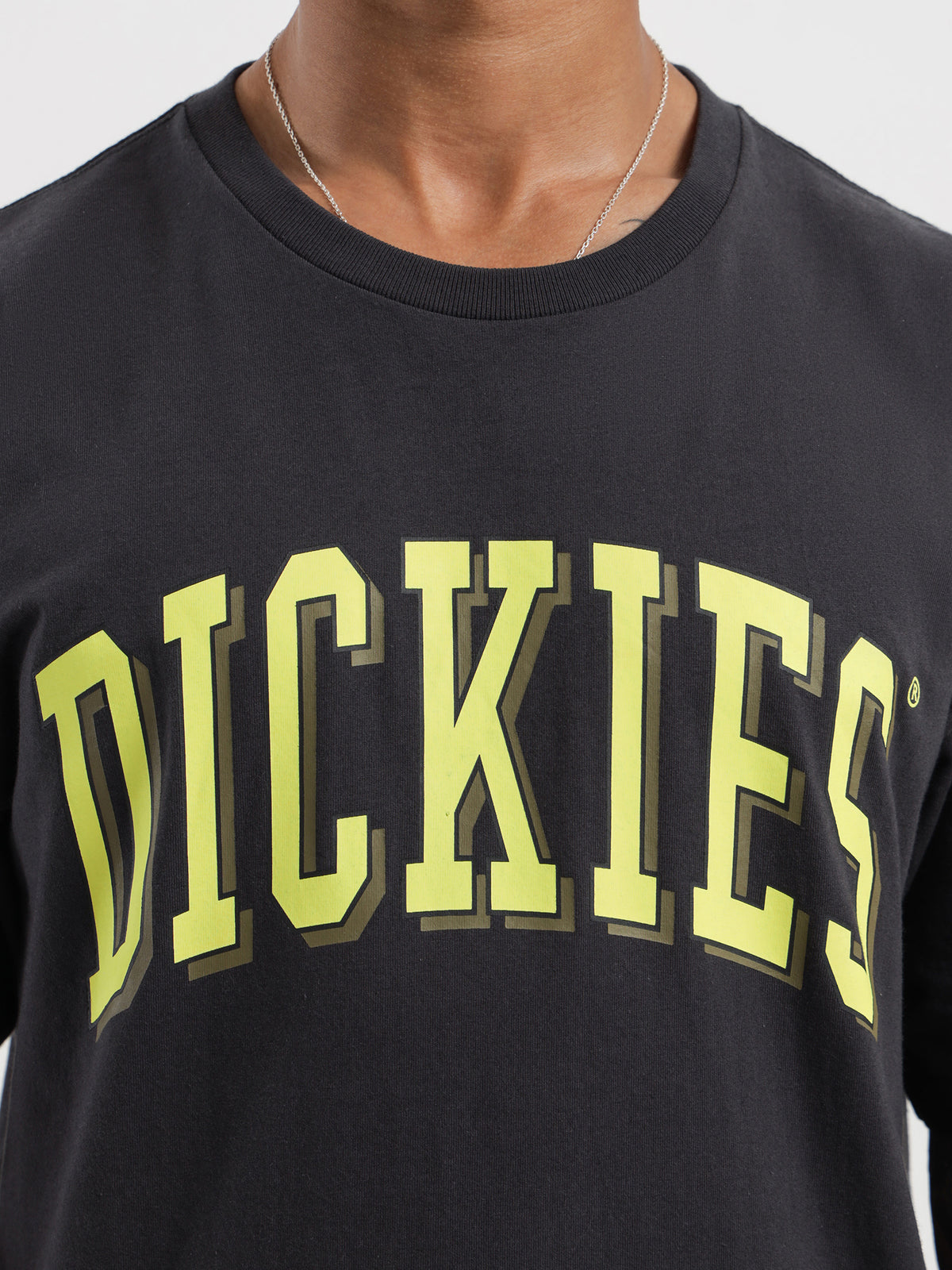 Dickies Long View T-Shirt in Charcoal | Charcoal