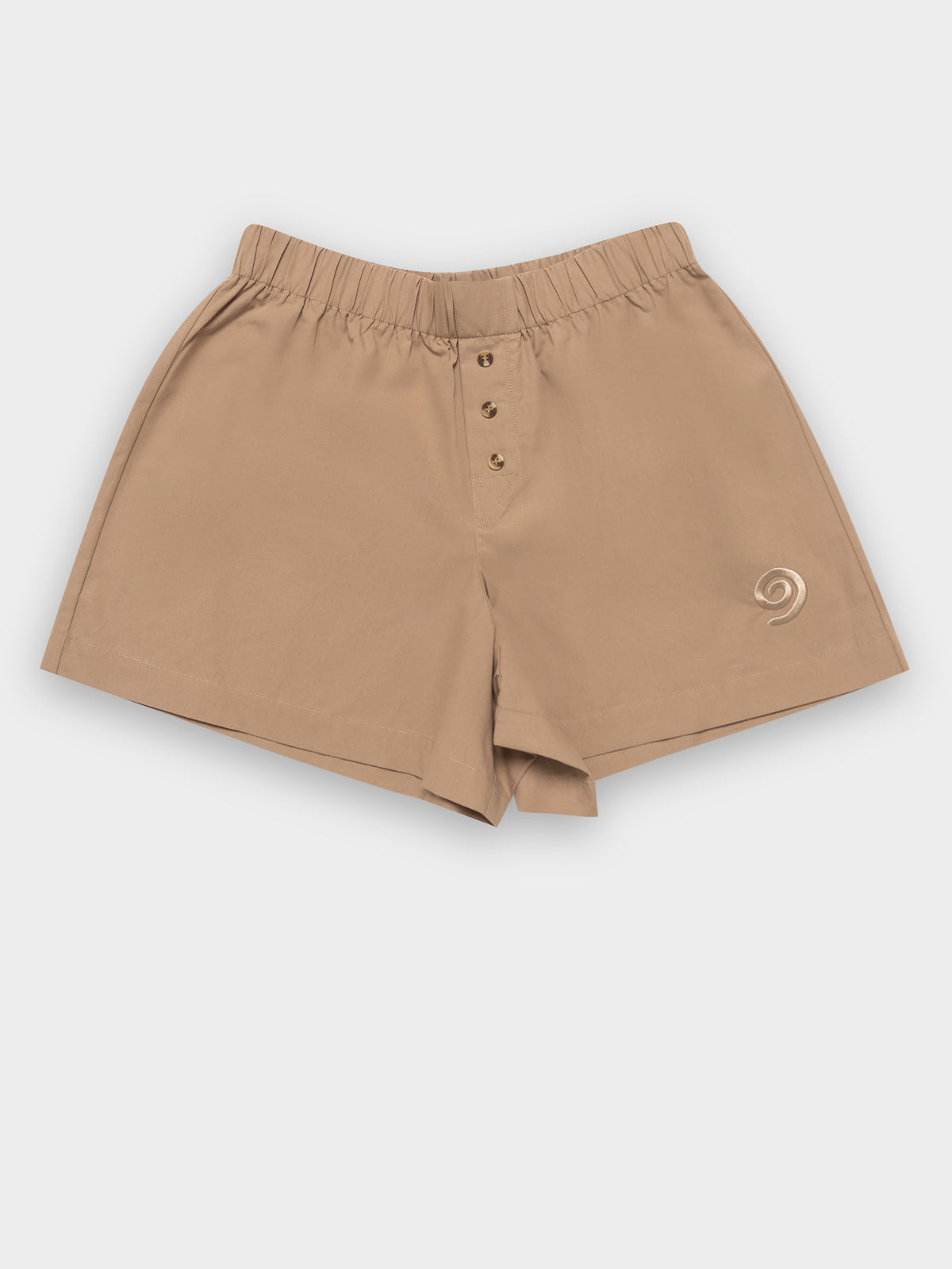 OWWY Poplin Pop Boxer Shorts in Camel | Camel