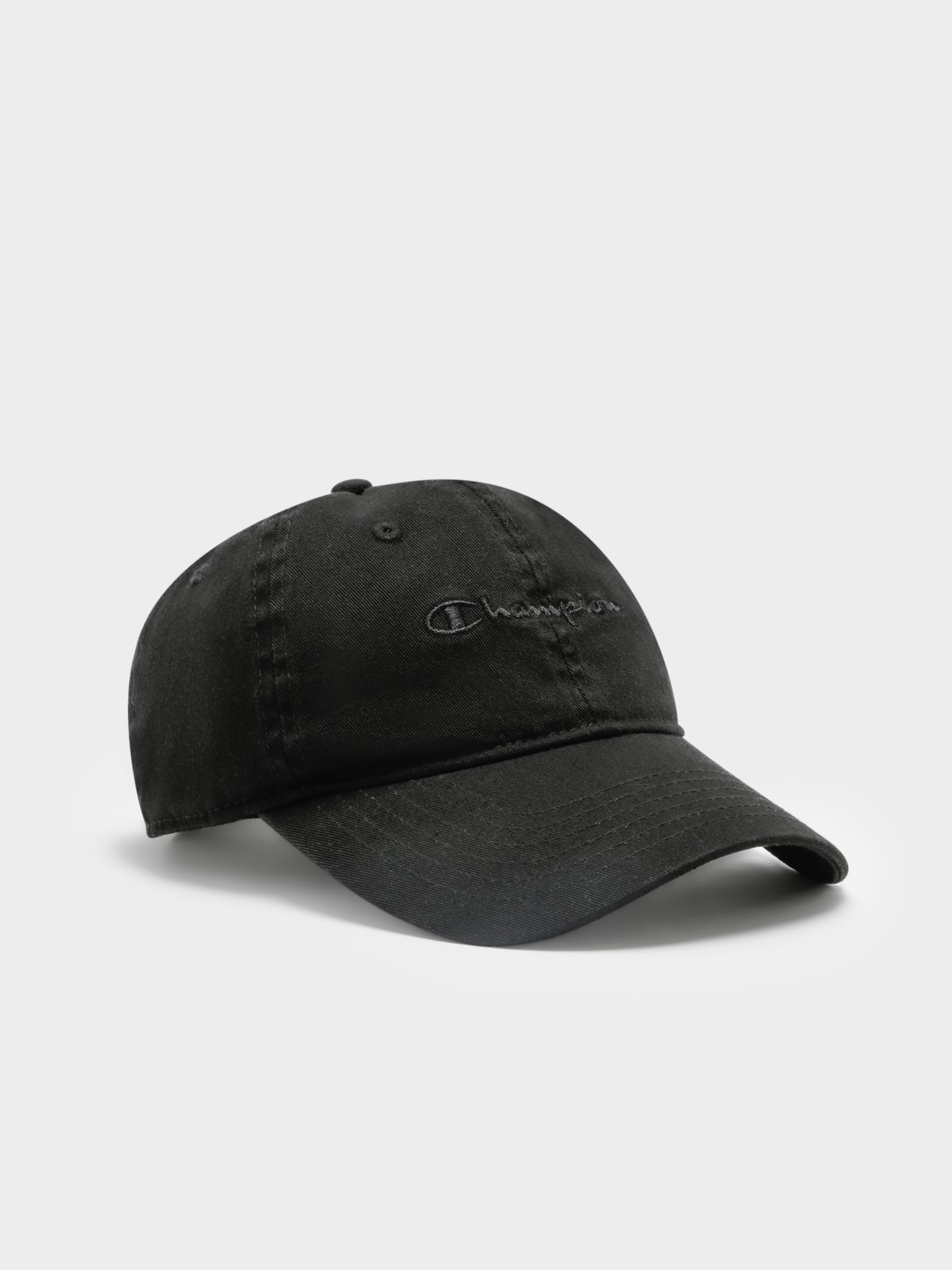 Tonal Script Cap in Black