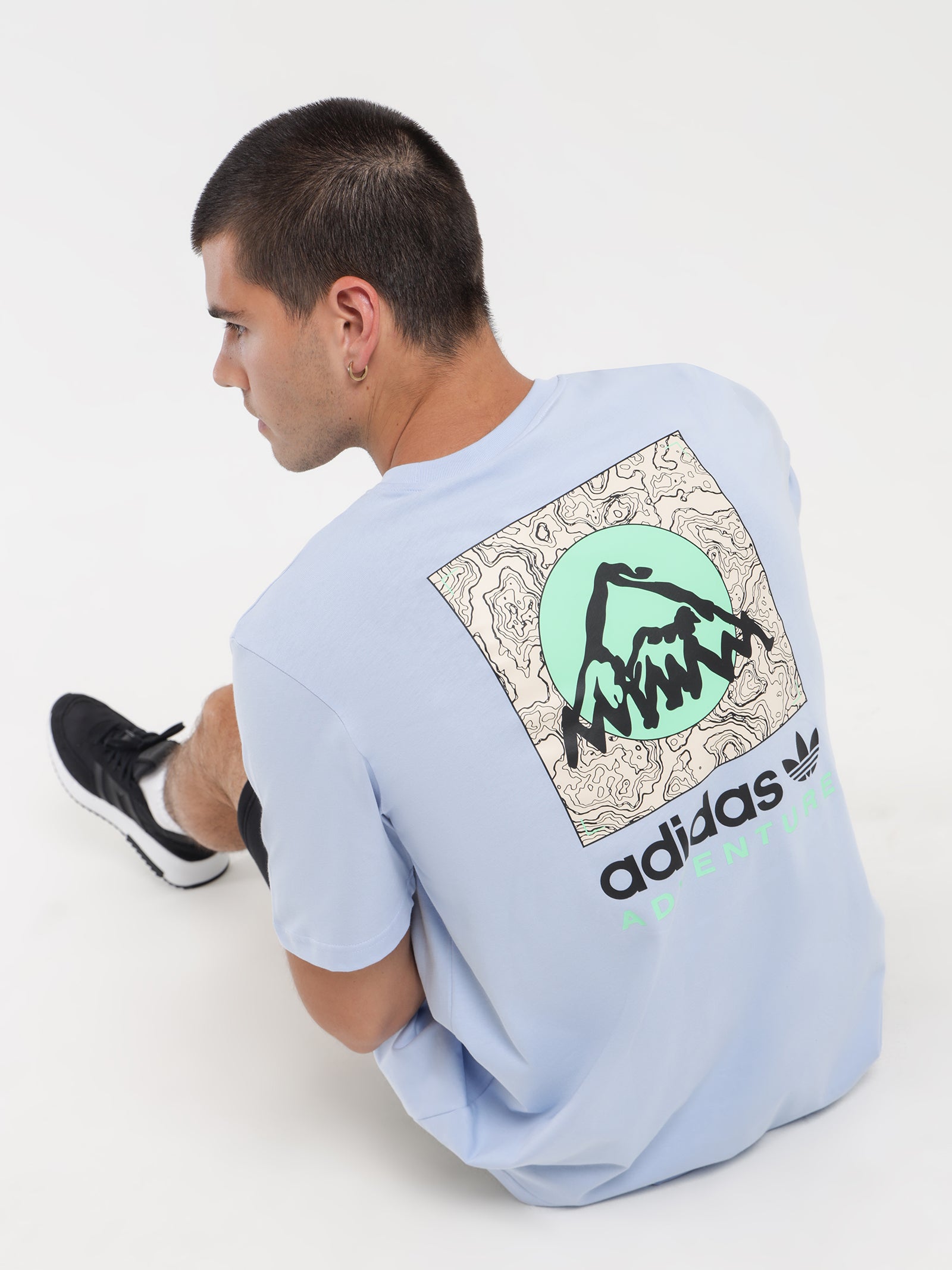 Adventure Mountain Back T-Shirt in Blue