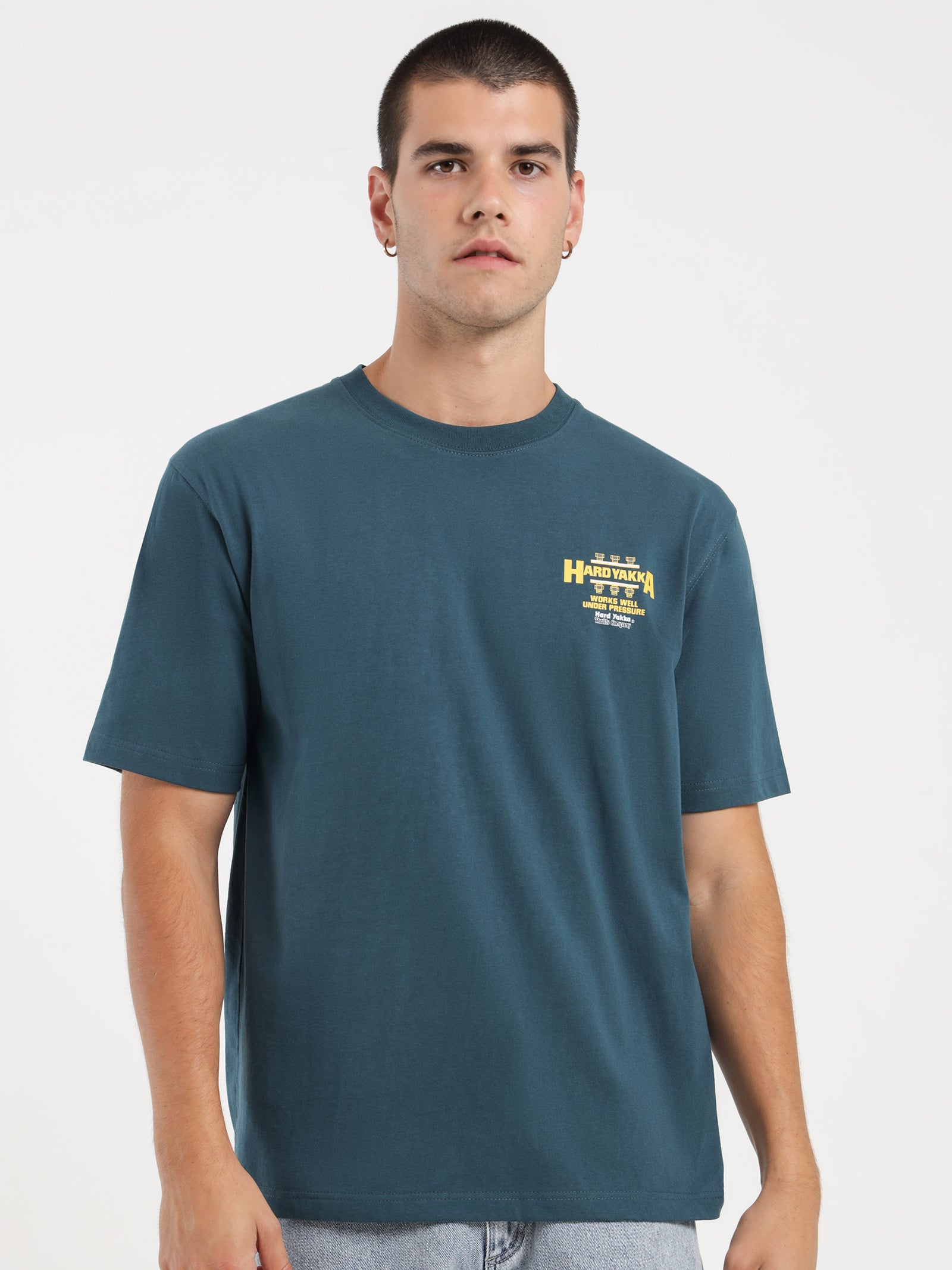 Thrills Hard Yakka T-Shirt in Yakka Green Green | Glue Store