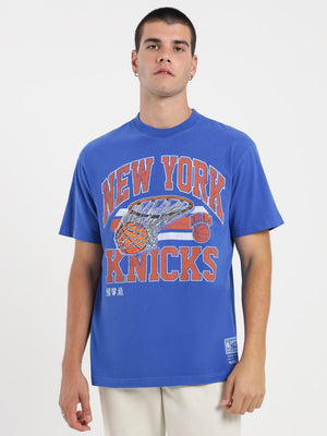New York Knicks Bucket T-Shirt in Royal Blue - Glue Store
