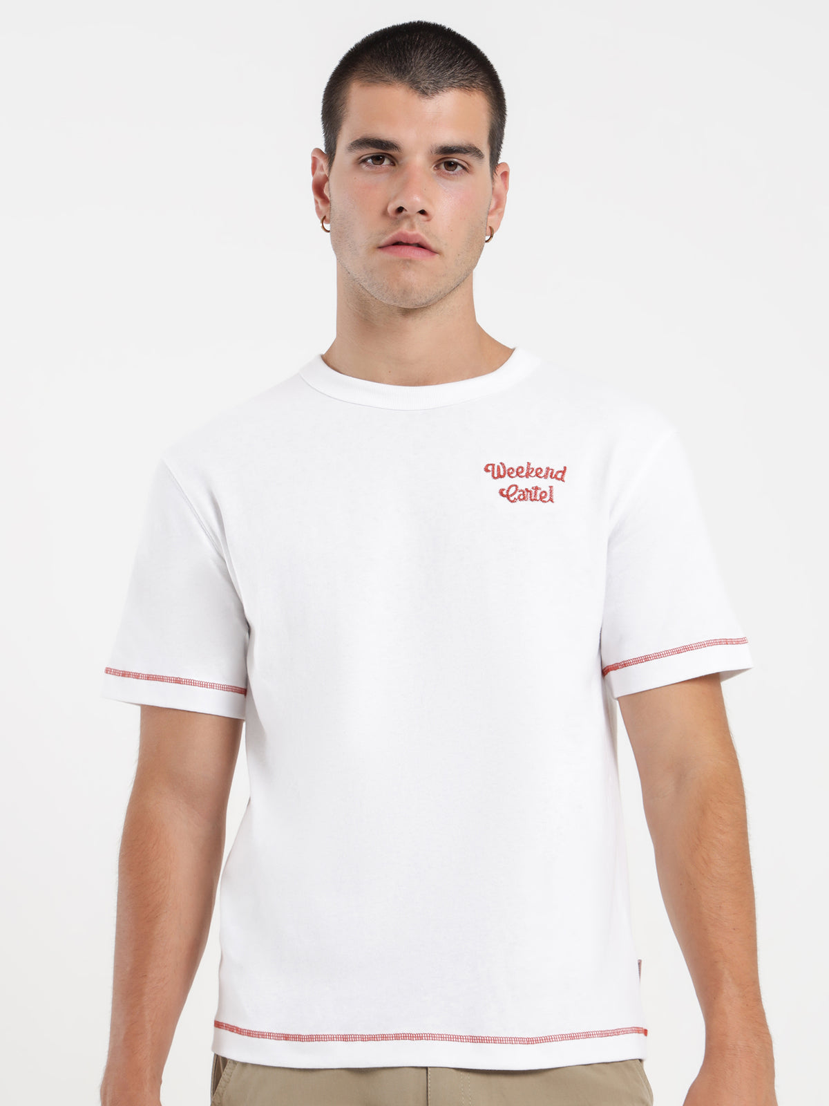 Weekend Cartel Saloon T-Shirt in White | White